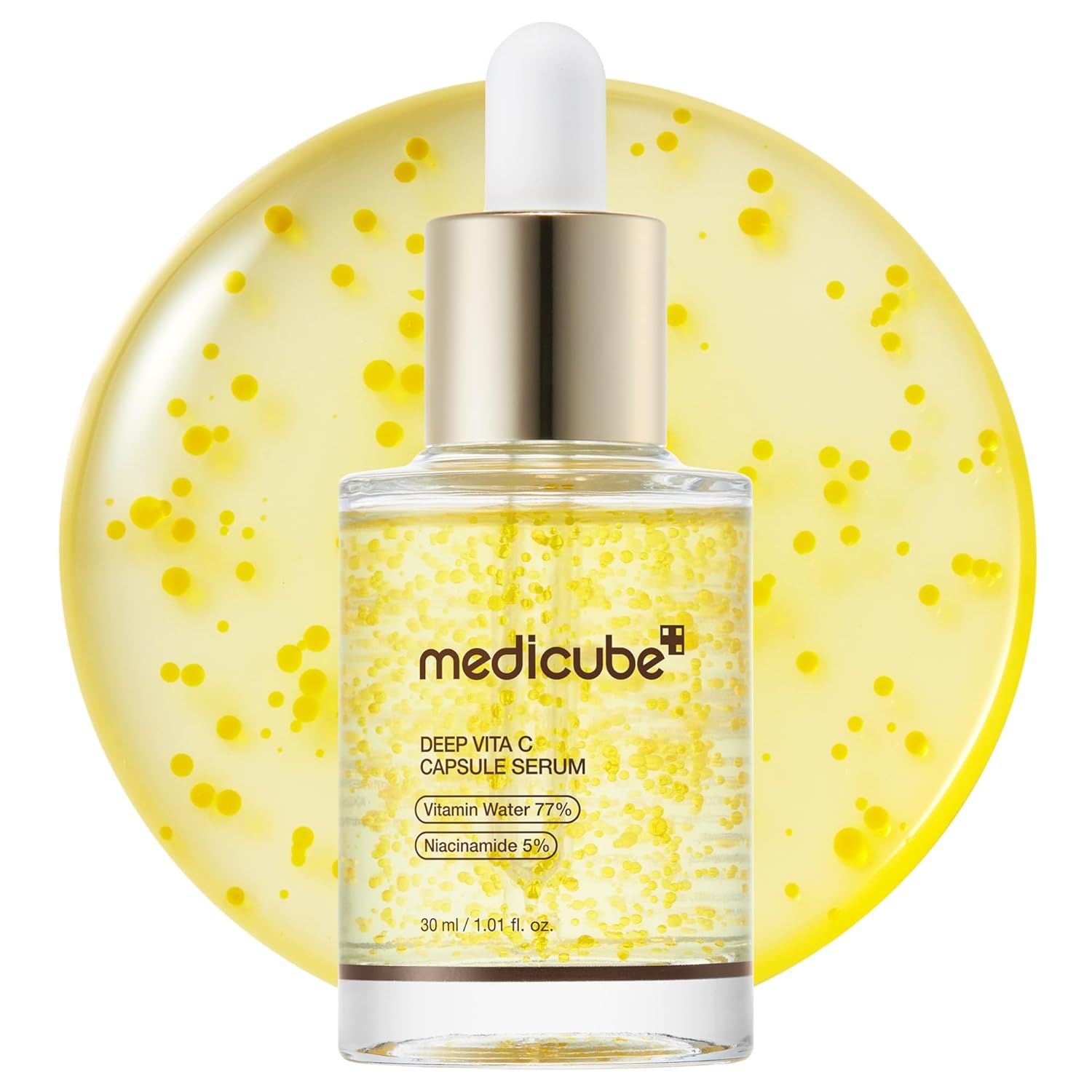 medicube Deep Vitamin C Capsule Serum | Hydrating Vitamin C Serum for Dull & Uneven-Looking Skin with Visible Concerns | Liposome Capsules for Smooth, Radiant Texture | Korean Skincare 1.01 fl.oz Halalzen