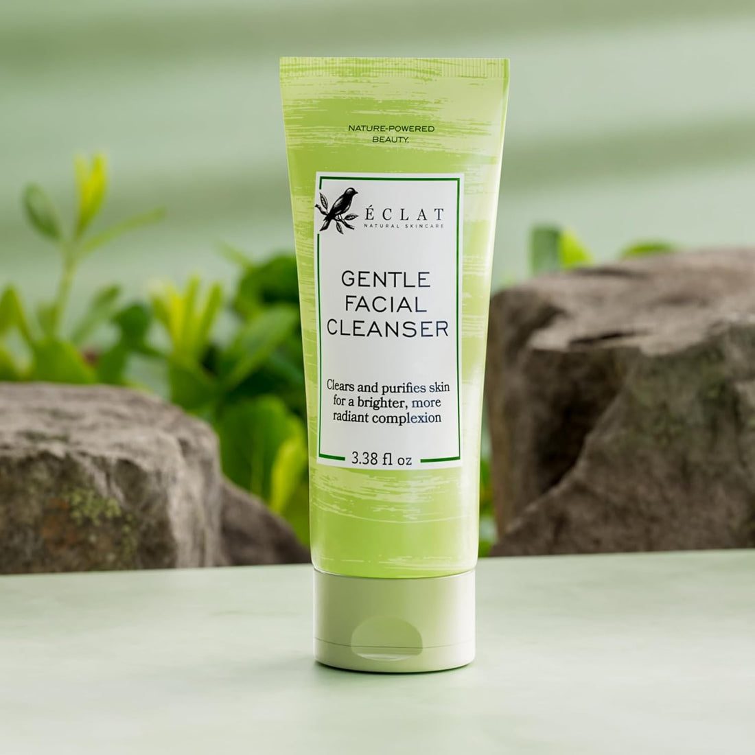 Gentle Facial Cleanser - Green Tea + Aloe Vera, Vitamin C & E, All Natural Face Wash for Deep Cleansing - Hydrating & Nourishing Green Tea Cleanser, Moisturizing Face Wash for All Skin Type