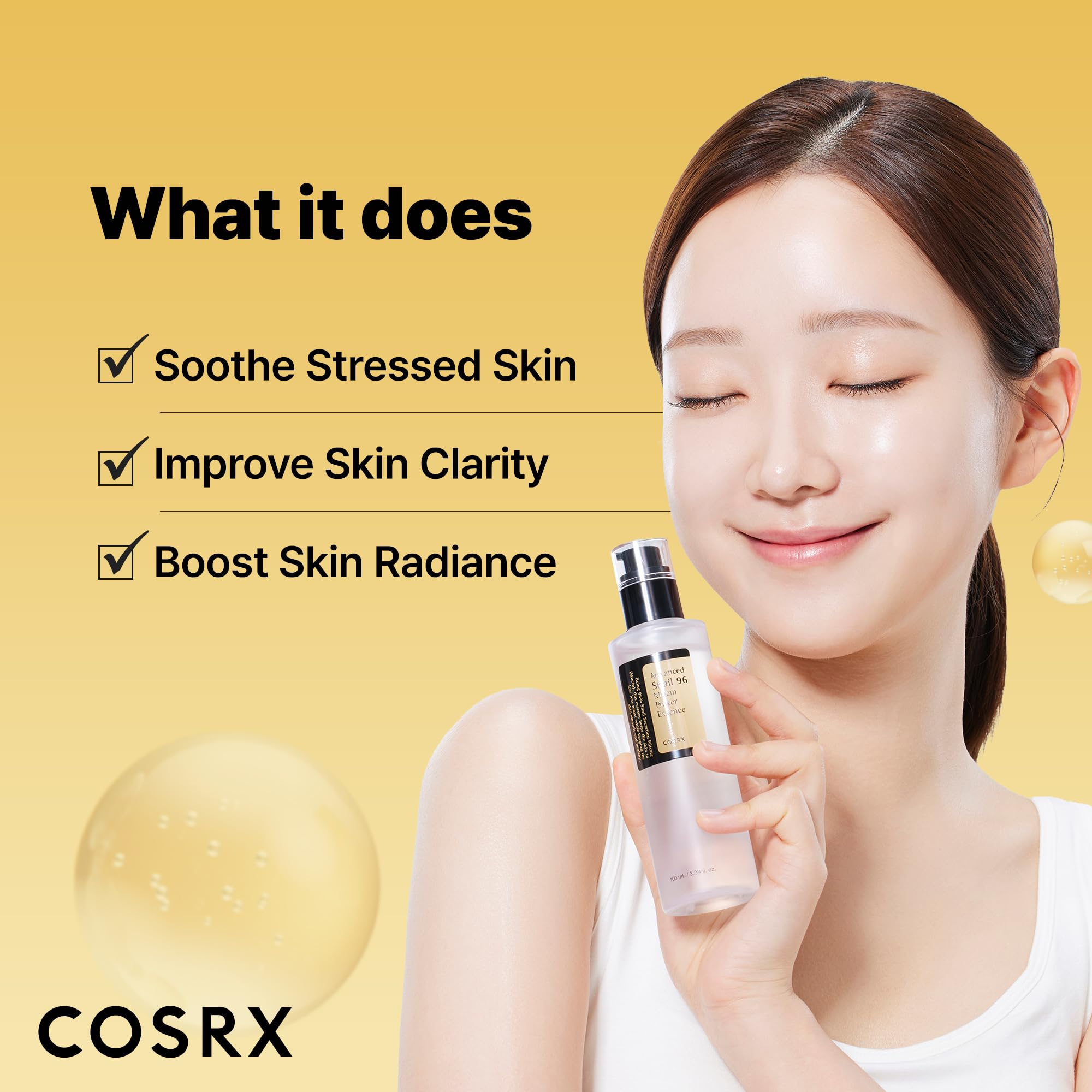 COSRX Advanced Snail 96 Mucin Power Essence 100ml | Snail Secretion Filtrate 96% | Skin Repair Serum | CPNP Registered, Korean Skin Care, Cruelty Free, Paraben Free, Alcohol Free