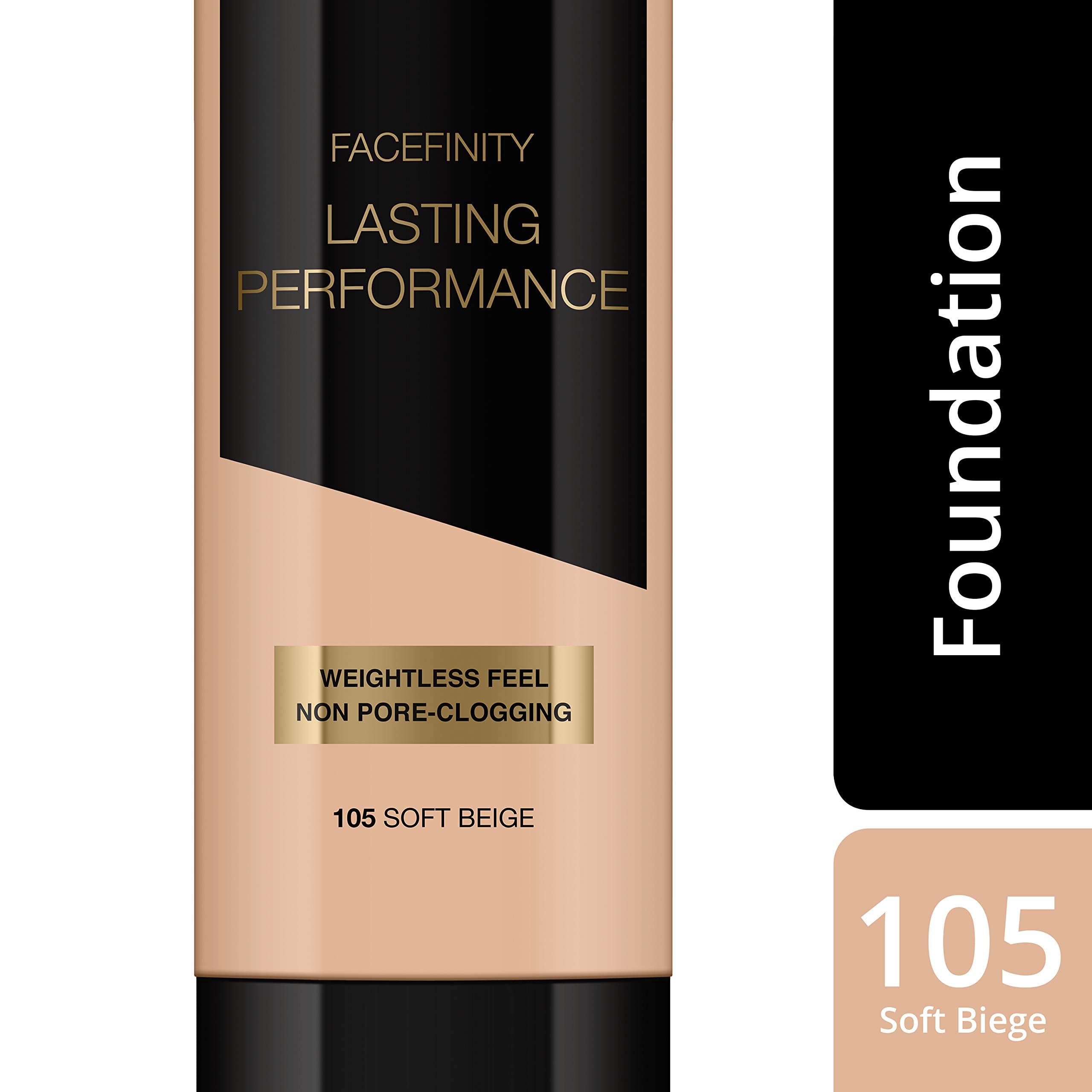 Max Factor Lasting Performance Liquid Foundation, Ivory, Full Coverage, Flawless and Radiant Finish, Lightweight Formula, Smudge Resistant, Non Pore-Clogging, Fragrance Free, 35ml Halalzen