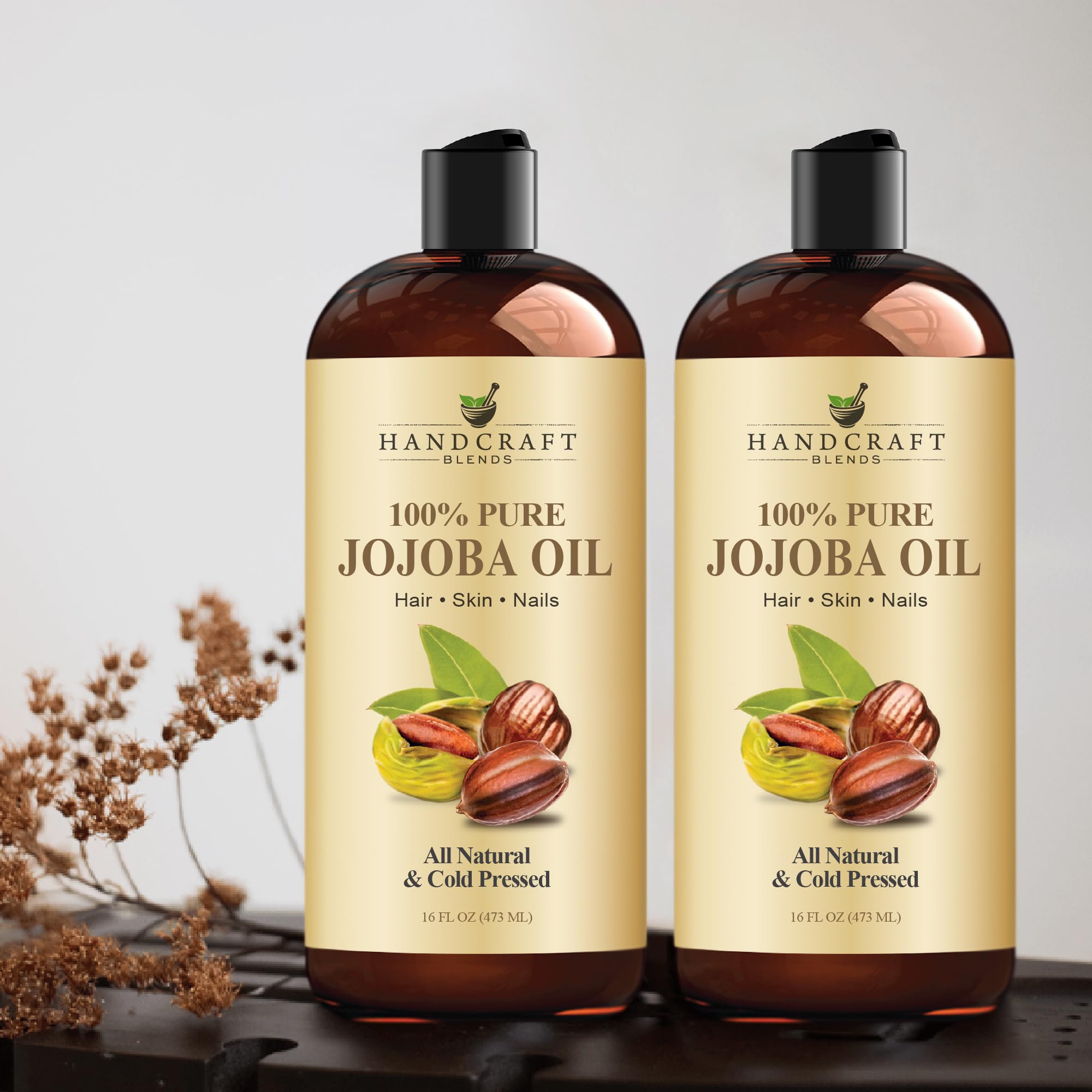 Handcraft Blends Castor Oil with Rosemary and Peppermint Oil 118 ml | 100% Pure and Natural | Premium Grade Carrier Oil | Hair, Eyelashes and Eyebrows | Hair and Body