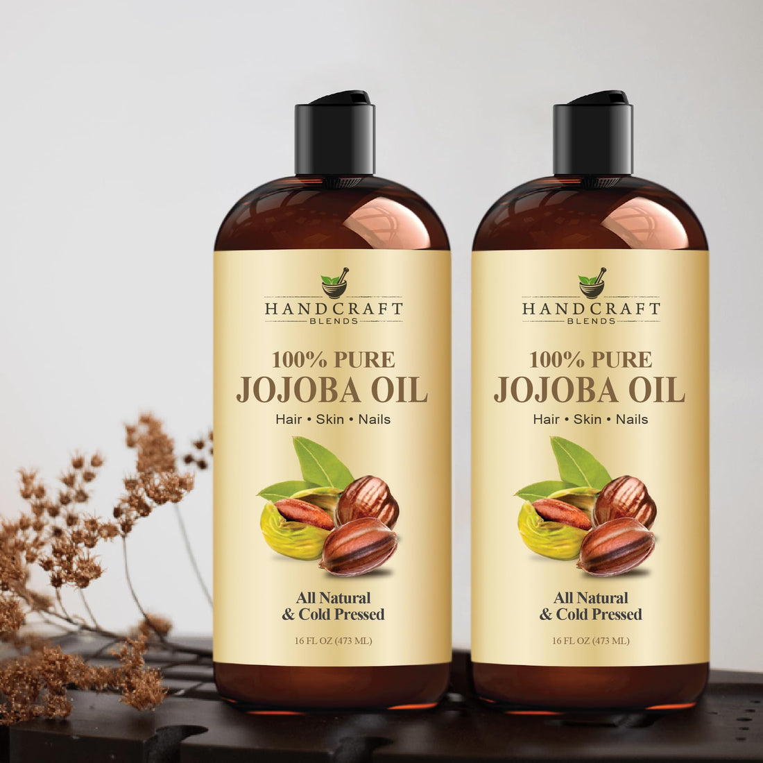 Handcraft Blends Castor Oil with Rosemary and Peppermint Oil 118 ml | 100% Pure and Natural | Premium Grade Carrier Oil | Hair, Eyelashes and Eyebrows | Hair and Body