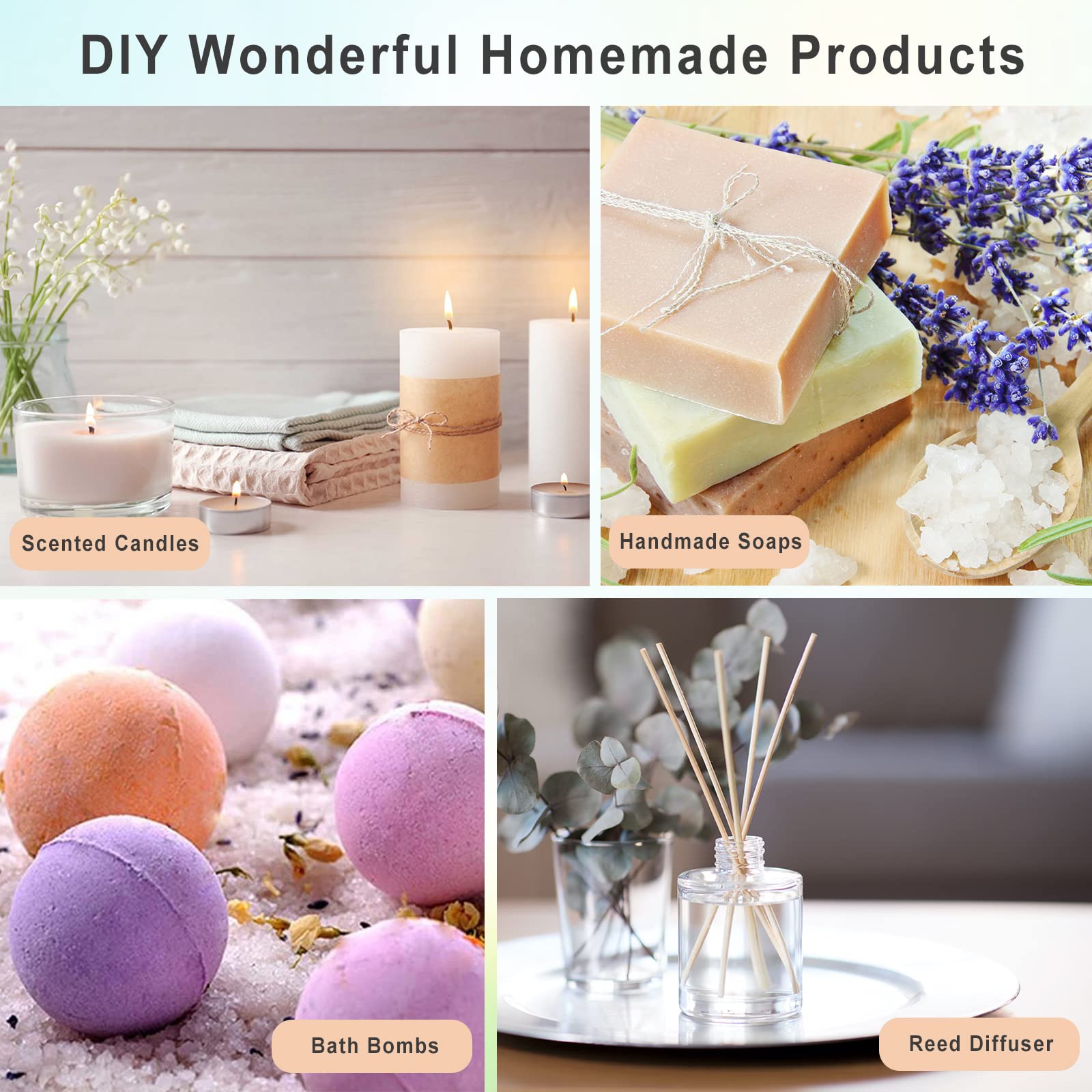 MAYJAM Top 20 Pure Essential Oil Set, Premium Grade Essential Oils for Diffuser for Home, Premium Aromatherapy Oils for Candle Making, Skin & Hair Care