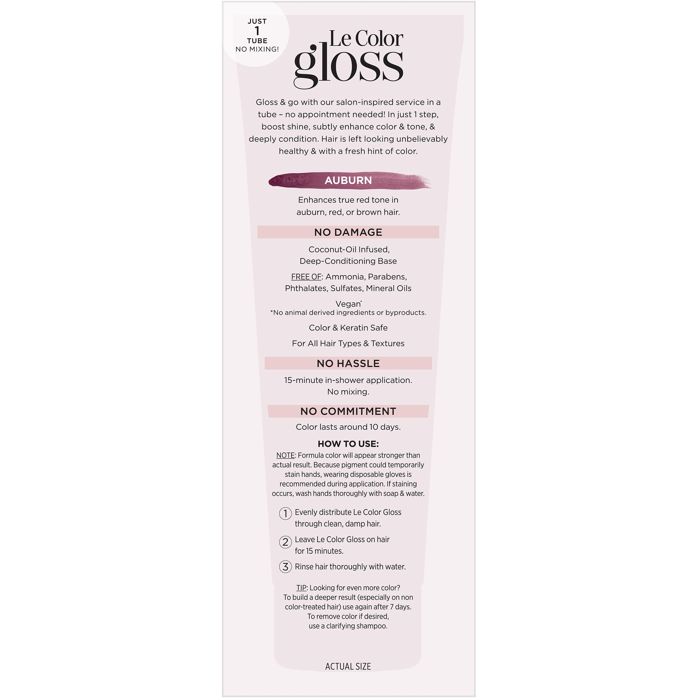L’Oreal Paris Le Color Gloss One Step In-Shower Toning Hair Gloss for Bleached Hair, Neutralizes Brass, Conditions & Boosts Shine, Platinum Pearl, 4 Ounce