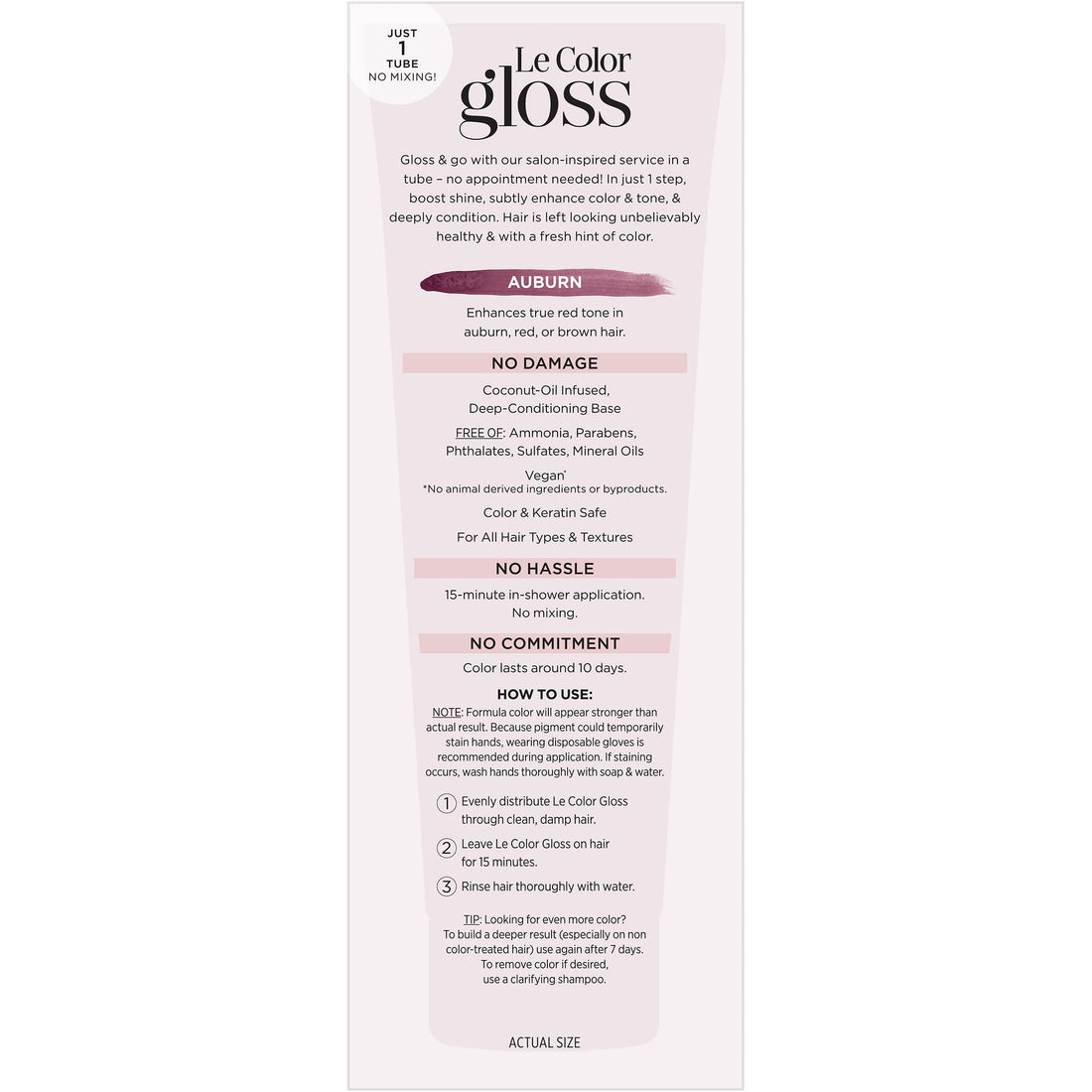 L’Oreal Paris Le Color Gloss One Step In-Shower Toning Hair Gloss for Bleached Hair, Neutralizes Brass, Conditions & Boosts Shine, Platinum Pearl, 4 Ounce