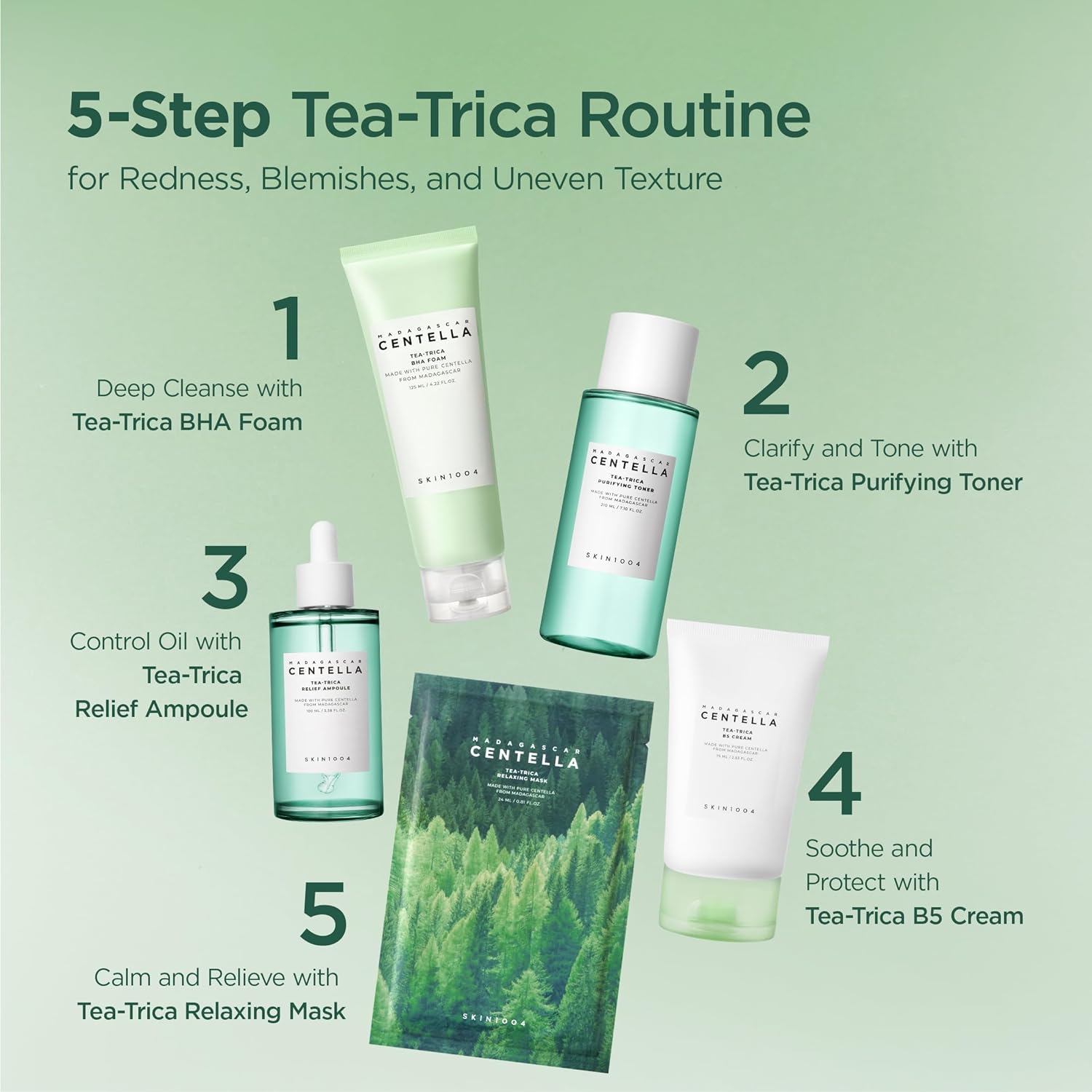 Madagascar Centella, Tea-Trica Relief Ampoule, 3.38 fl oz (100 ml), SKIN1004