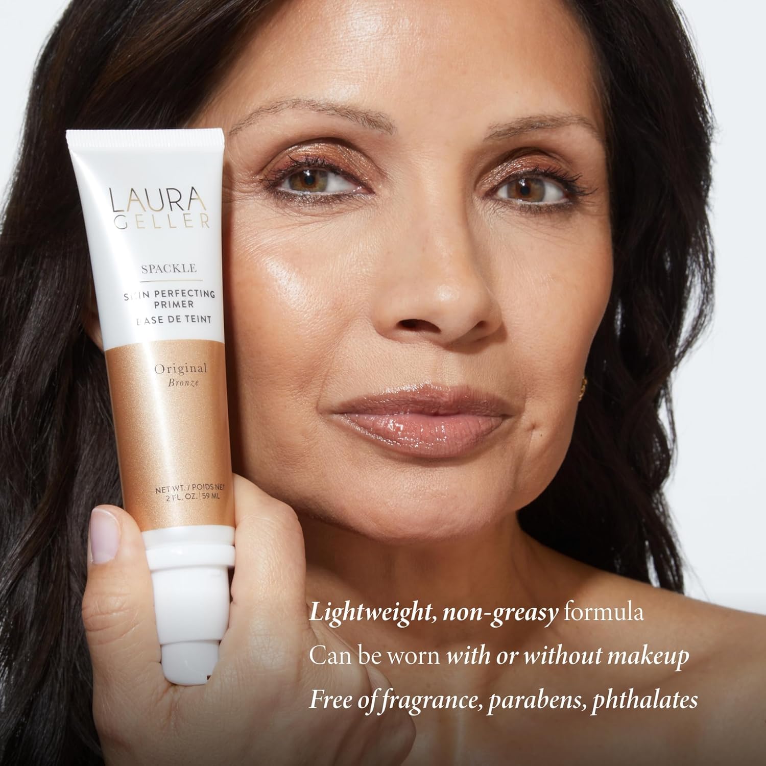 LAURA GELLER NEW YORK Spackle Primer - Diamond - Super-Size 2 Fl Oz - Hyaluronic Acid Makeup Primer for Mature Skin Halalzen