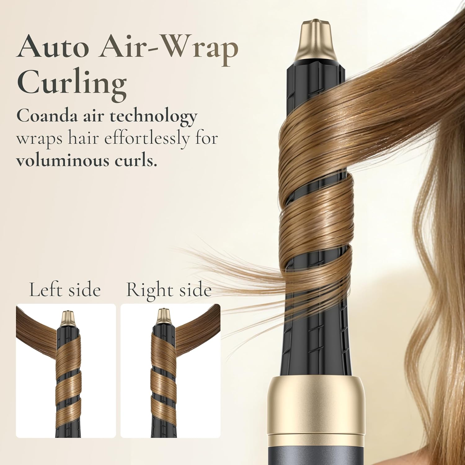 BarberBoss All-in-One Hot Air Styler, Professional Fast Drying Hair Dryer, Anti Frizz, Negative Ionic Technology Air Styler, Volumiser and Curler, Straightener, High Speed Hair Styling Tool, QR-8820 Halalzen