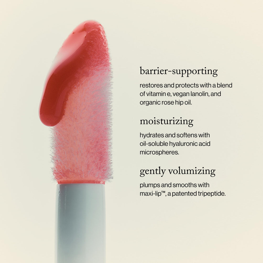 goop Beauty Hydra-Barrier Gel Gloss | Hydrating Lip Gloss to Moisturize & Plump Lips | Hyaluronic Acid & Vitamin E | Glaze - Palest Clear Pink | 0.13 oz