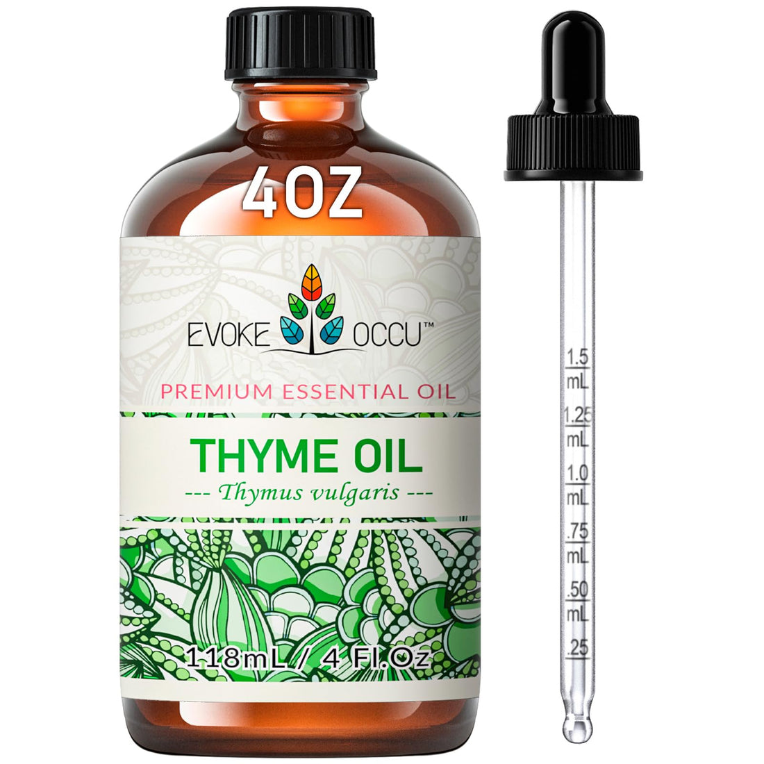 EVOKE OCCU Jasmine Essential Oil 118ml, Pure Jasmine Oil for Aromatherapy Diffuser Candle Soap Making- 4 FL Oz
