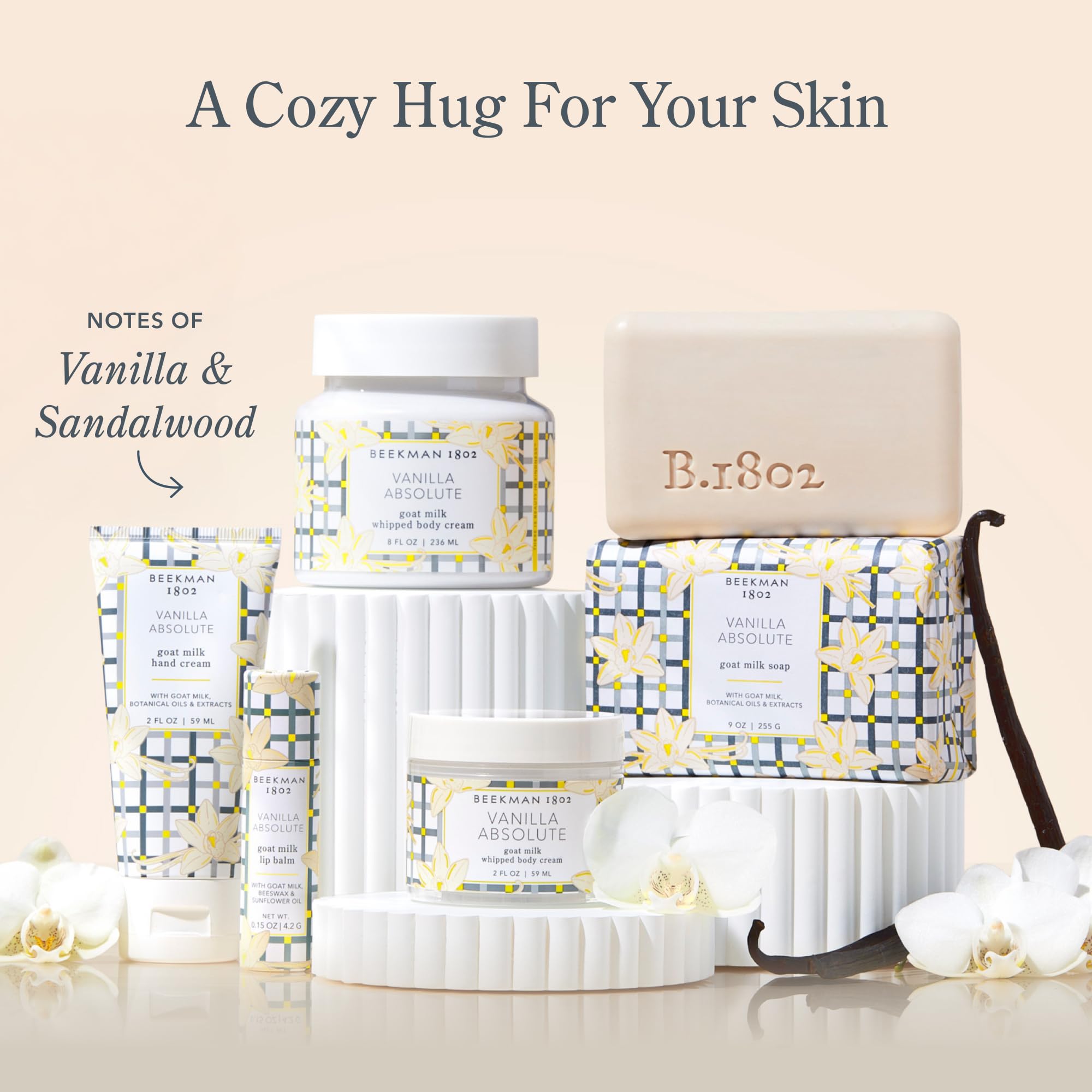 Beekman 1802 Whipped Body Cream – Rich Body Butter & Moisturizing Body Cream, Goat Milk Lotion, Shea Butter & Vitamin E, Hydrating Body Moisturizer for Dry Skin - Pure 8 oz Halalzen
