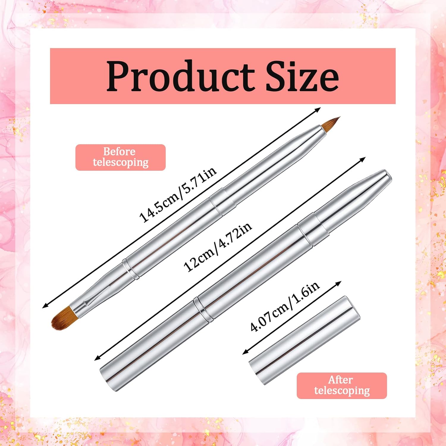 Bremorou 2PCS Lip Brush for Lipstick Double Ended Retractable Lipstick Brush Halalzen