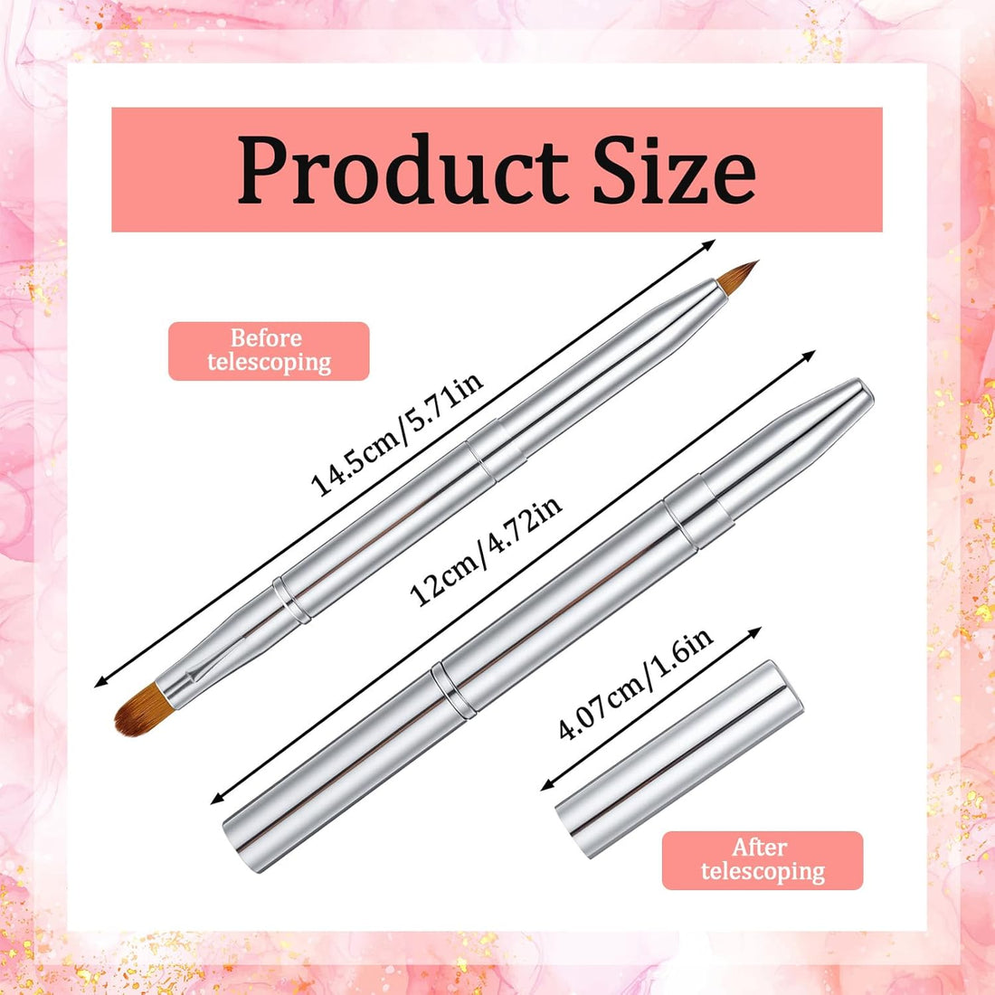 Bremorou 2PCS Lip Brush for Lipstick Double Ended Retractable Lipstick Brush Halalzen