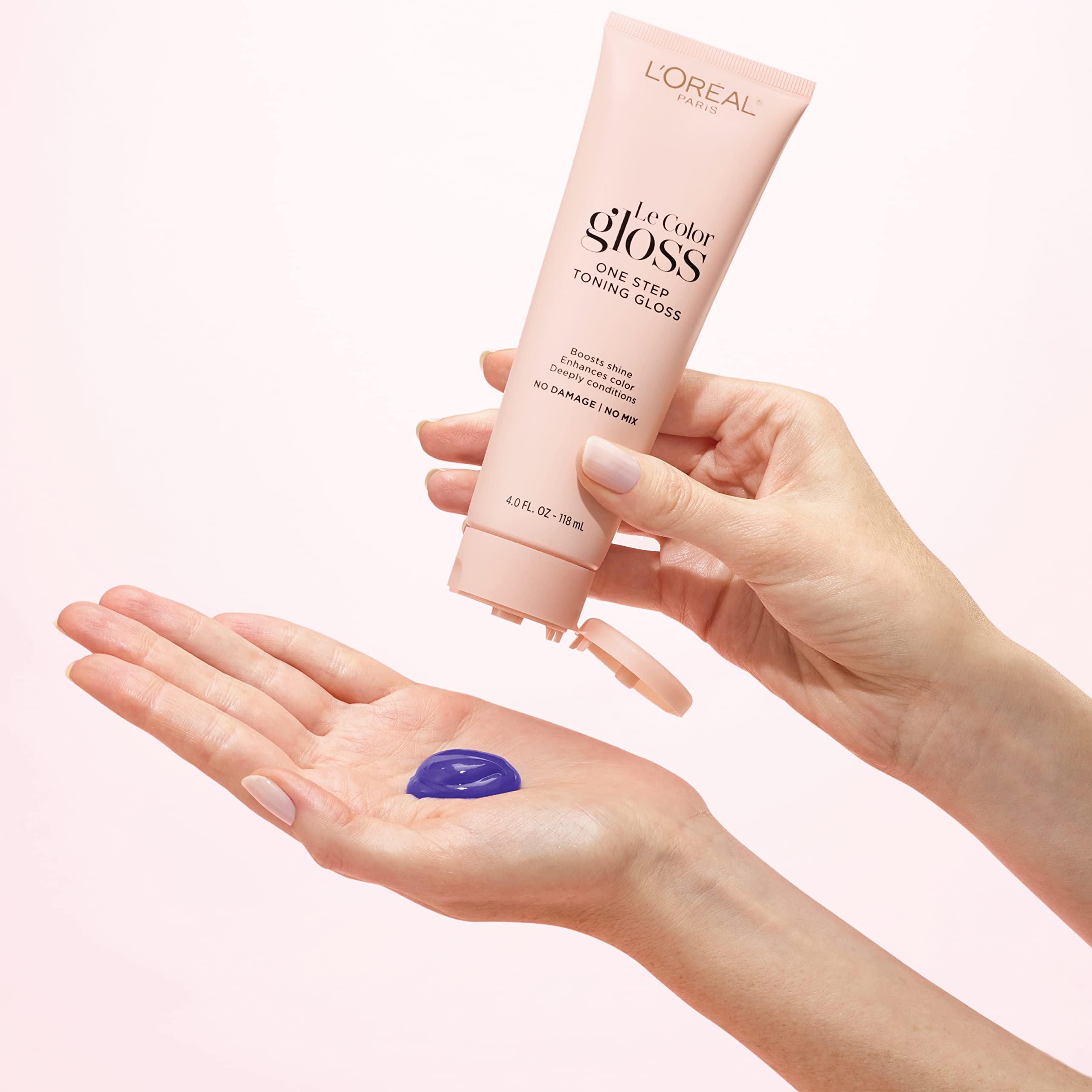 L’Oreal Paris Le Color Gloss One Step In-Shower Toning Hair Gloss for Bleached Hair, Neutralizes Brass, Conditions & Boosts Shine, Platinum Pearl, 4 Ounce