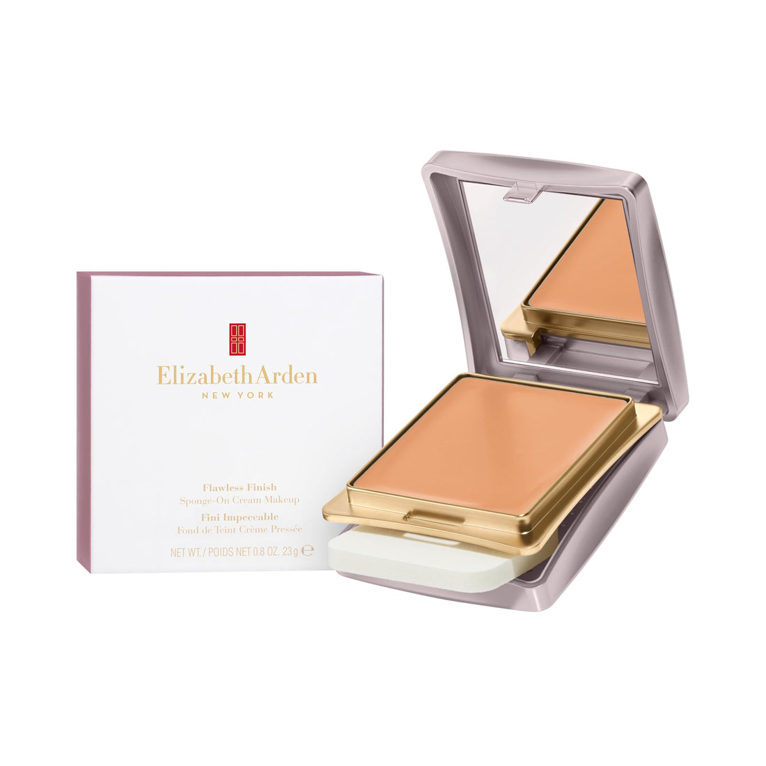 Elizabeth Arden Flawless Finish Sponge-On Cream Foundation Makeup, Medium-to-Full Coverage, Includes Compact & Applicator, 0.8oz Halalzen