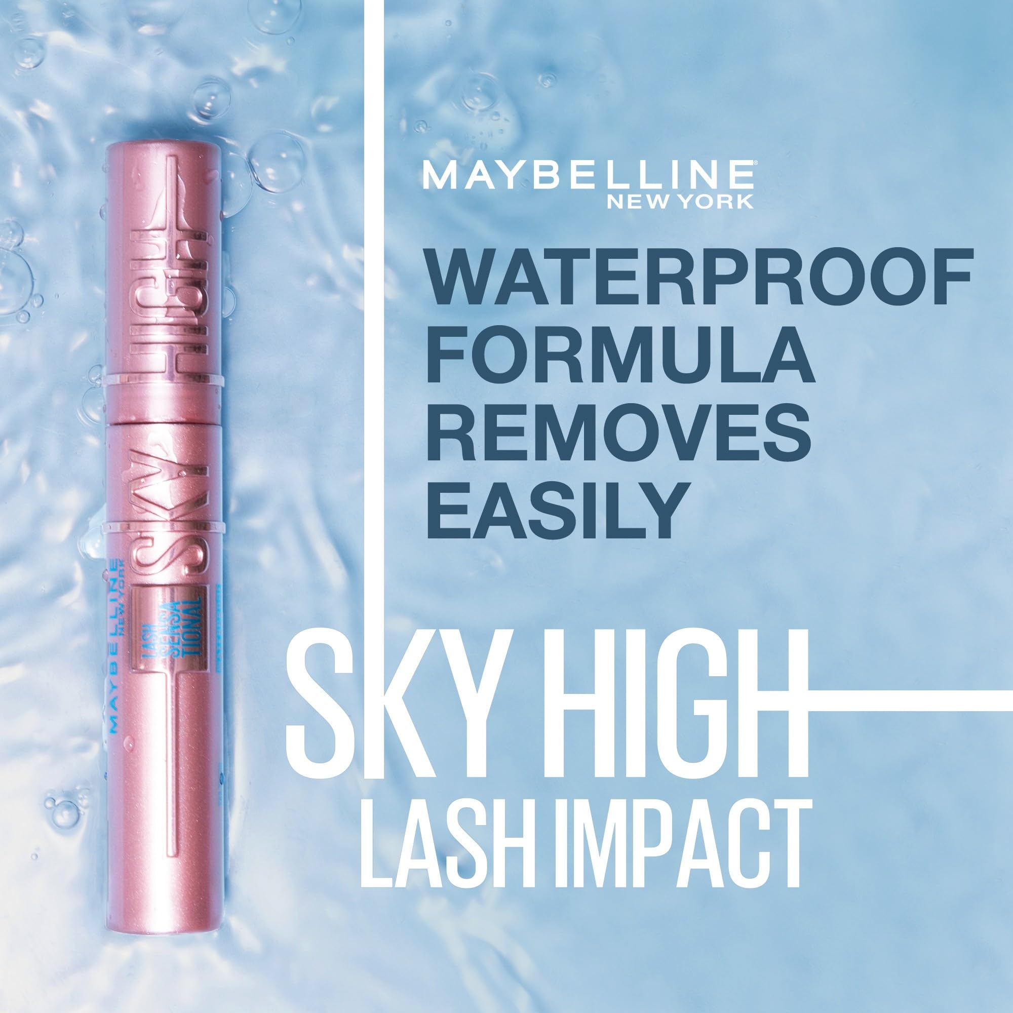 Maybelline New York Lash Sensational Sky High Mascara, Volumising & Lengthening Mascara, Washable Flake-Free Formula Infused with Bamboo Extract & Fibres, 7 ml, Shade: Brown Halalzen