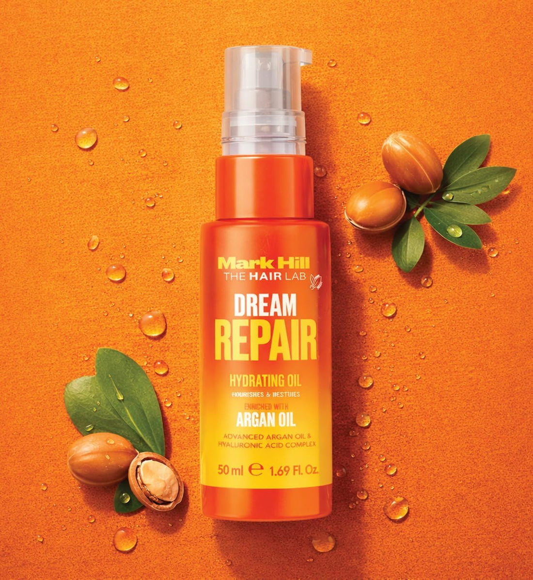 Mark Hill Dream Repair Hydrating Oil, Soft and Sleek Hair Shine, Glossy Finishing Serum 50ml