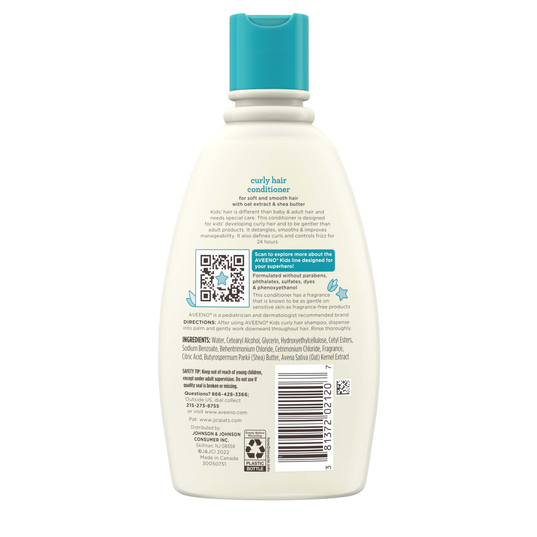Aveeno Kids Coily Hair Conditioner with Oat Extract & Coconut Oil, Coily Hair Conditioner for Toddlers Detangles & Moisturizes Coils for Healthy-Looking Hair, Hypoallergenic, 12 fl. oz Halalzen