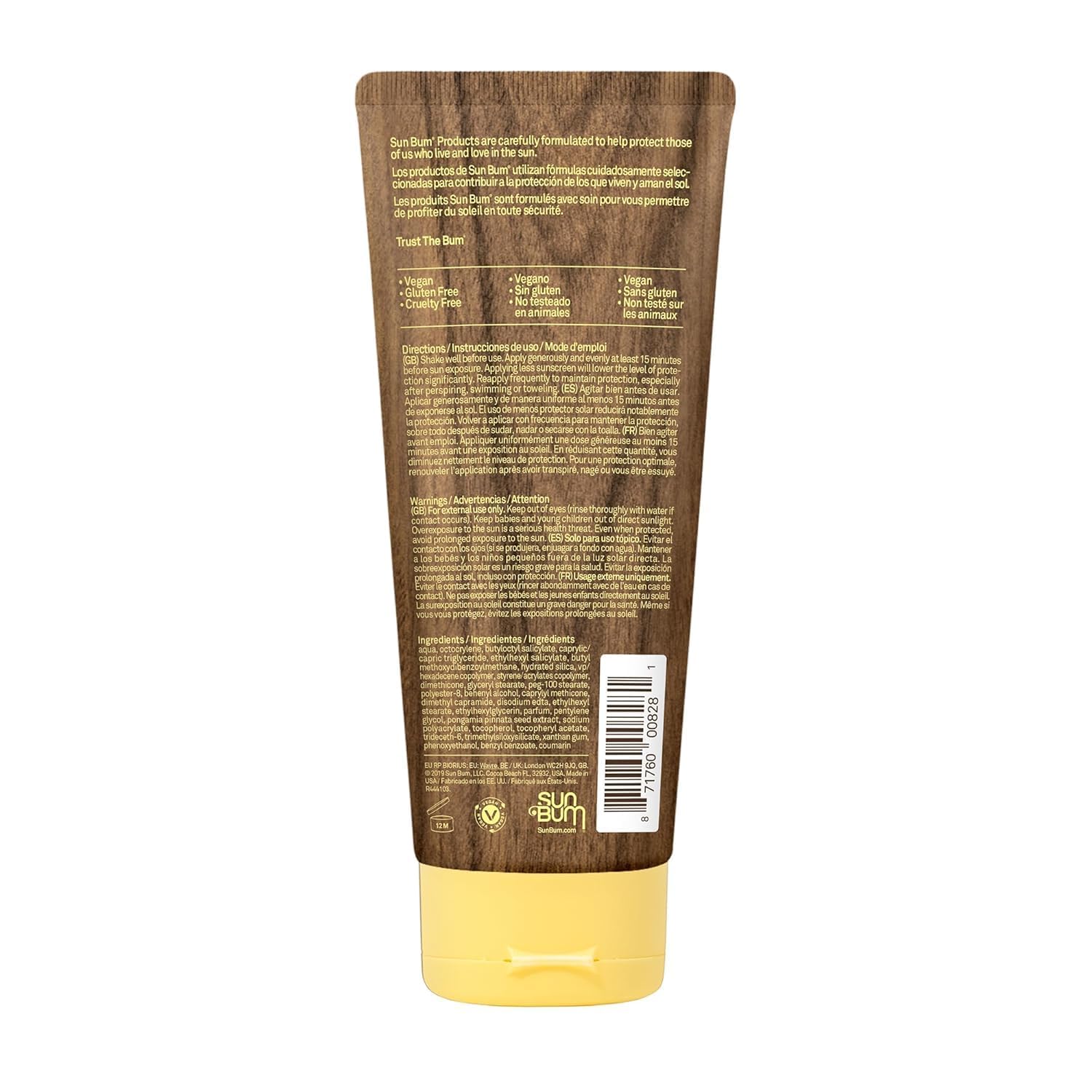Sun Bum Original SPF 50 Sun Cream Lotion, Moisturizing Sunscreen with Vitamin E, Vegan and Reef Friendly, Broad Spectrum UVA/UVB Protection, 177ml