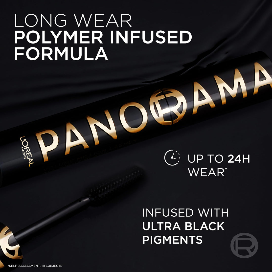 L'Oreal Paris Volumising Mascara, For Intense Volume and a Fanned Out Effect, 1.4x Bigger Looking Eyes, Clump-free Formula, Suitable for Sensitive Eyes, Volume Million Lashes Panorama Halalzen