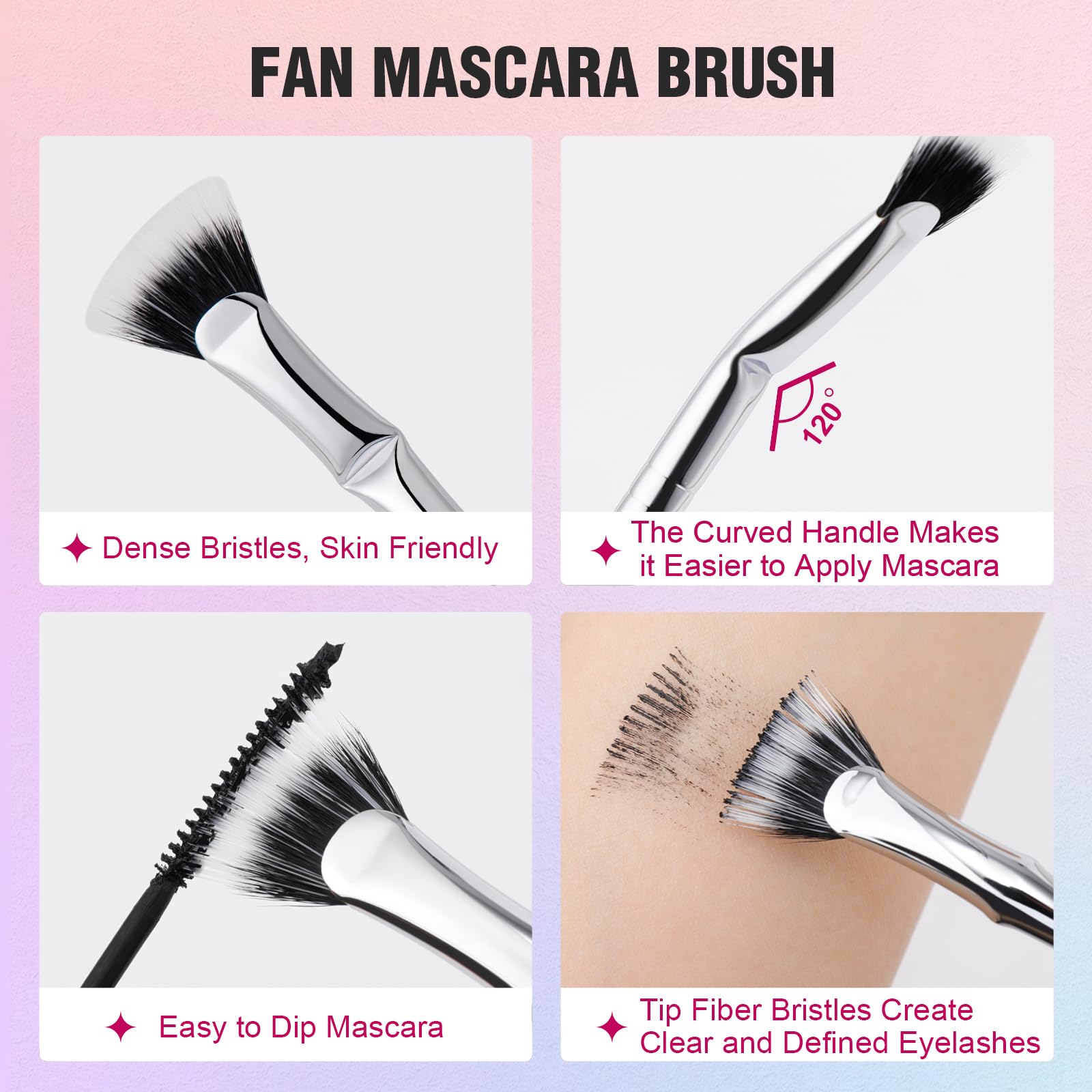 Docolor Eyelash Comb Eyelash Separator Tool, Makeup Mascara Applicator Comb with Cover, False Eyelash Grooming Brushes 1Pc Halalzen