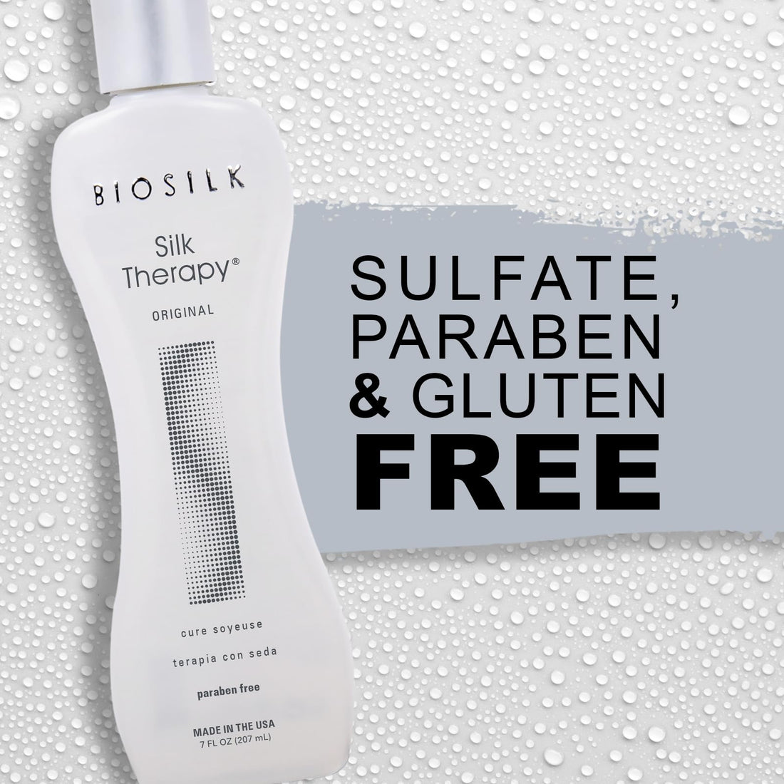 BioSilk Silk Therapy Original, Reconstructing Leave-In Hair Treatment, Adds Shine, Smooths & Prevents Split Ends, Sulfate-Free, Paraben-Free, Cruelty-Free, 2.26 Oz Halalzen