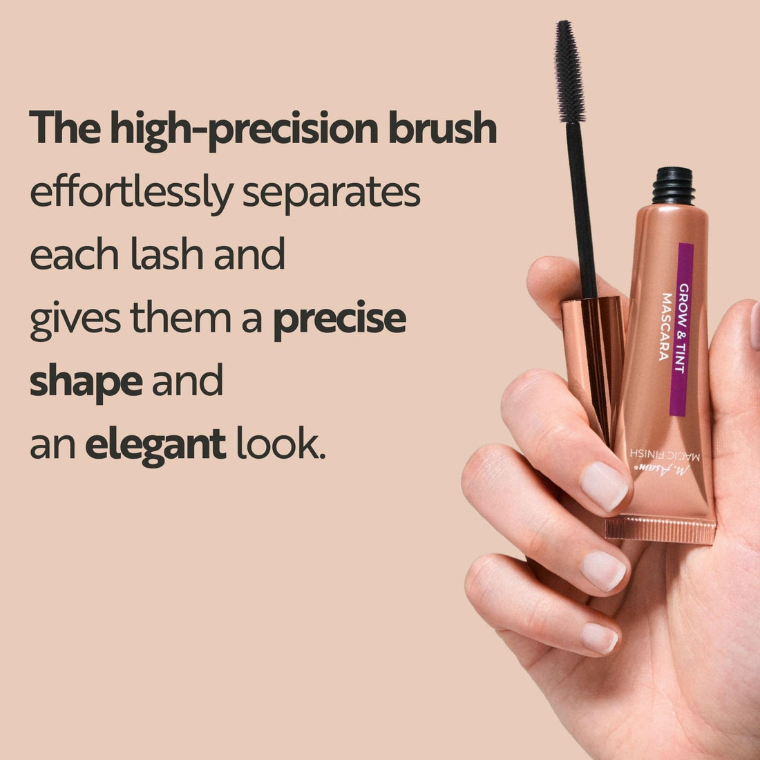 M. Asam MAGIC FINISH Grow & Tint Mascara Deep Black (12ml) – Mascara with Growth Serum & Tint Effect, Lash Care for More Length & Volume, For Defined & Naturally Darker Lashes, Vegan Halalzen