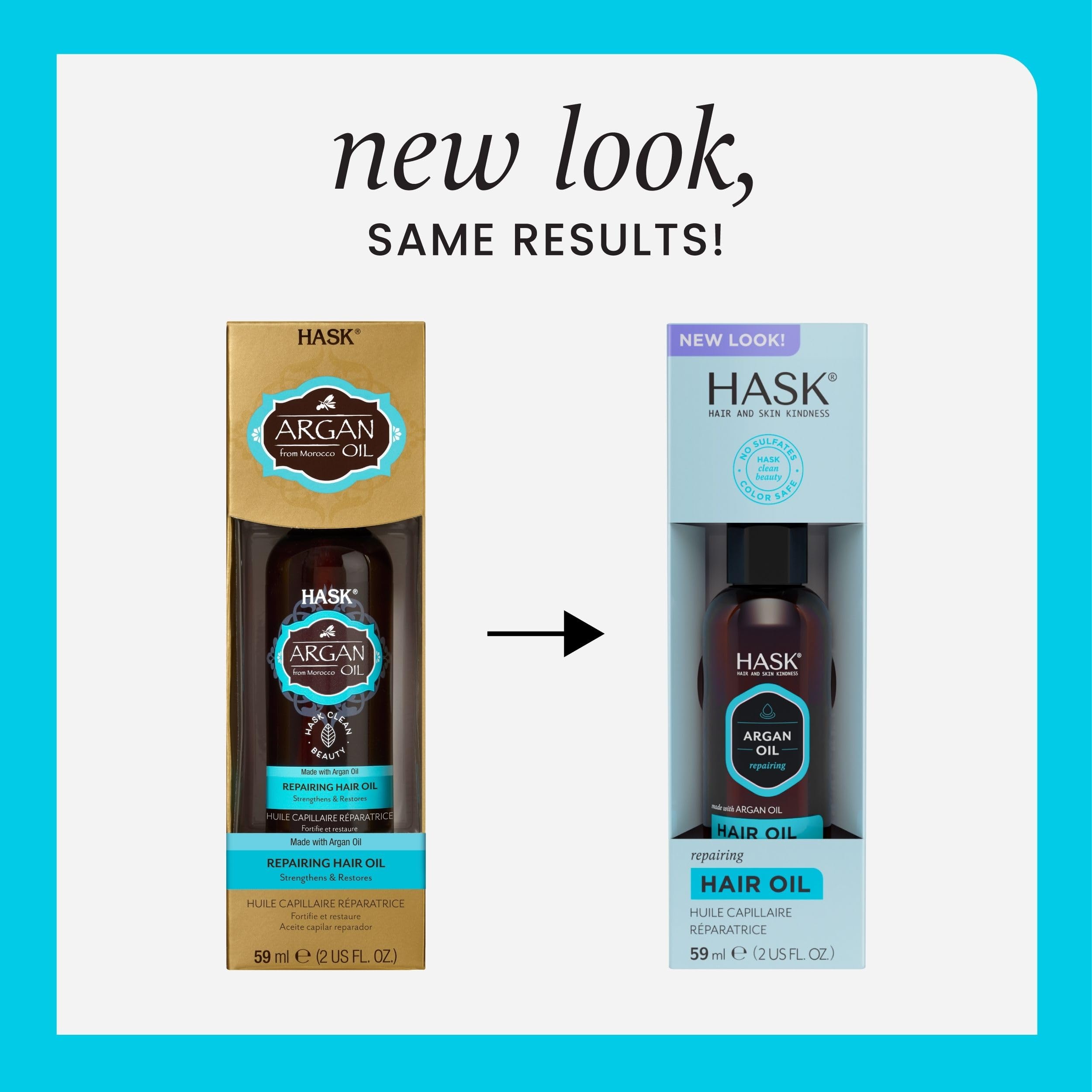 HASK Argan Oil Shine Oil Vial Repairing for All Hair Types, colour safe, gluten free, sulfate free, paraben free - 1 18mL Vial