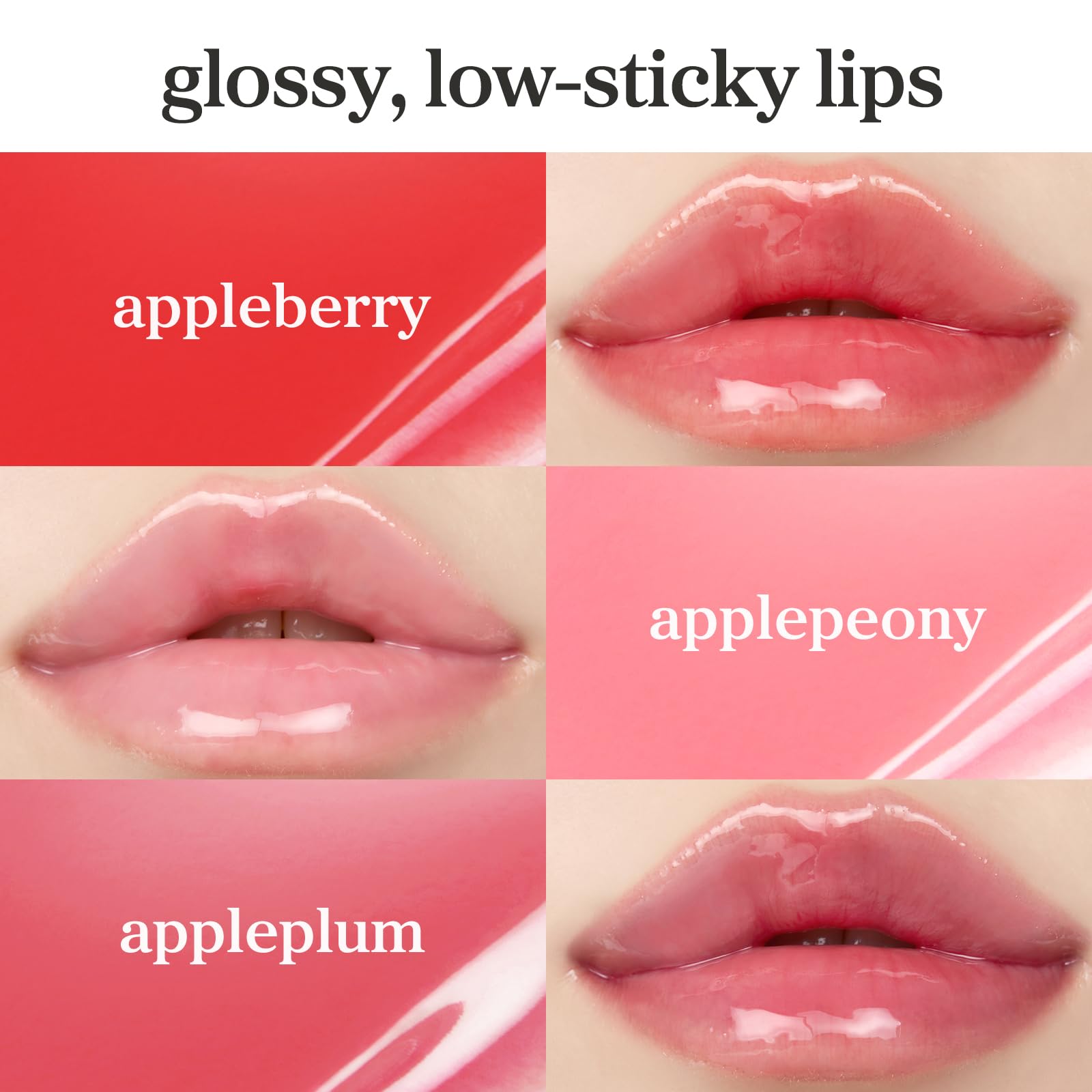 NOONI Korean Lip Oil - Applepeony | Long-Lasting, Moisturizing, Plumping, Revitalizing for Dry Lips, Waterproof, No Peel Off, Hydrating Lip Stain, Stocking Stuffers, Cute Stuff, 0.12 FL Oz Halalzen