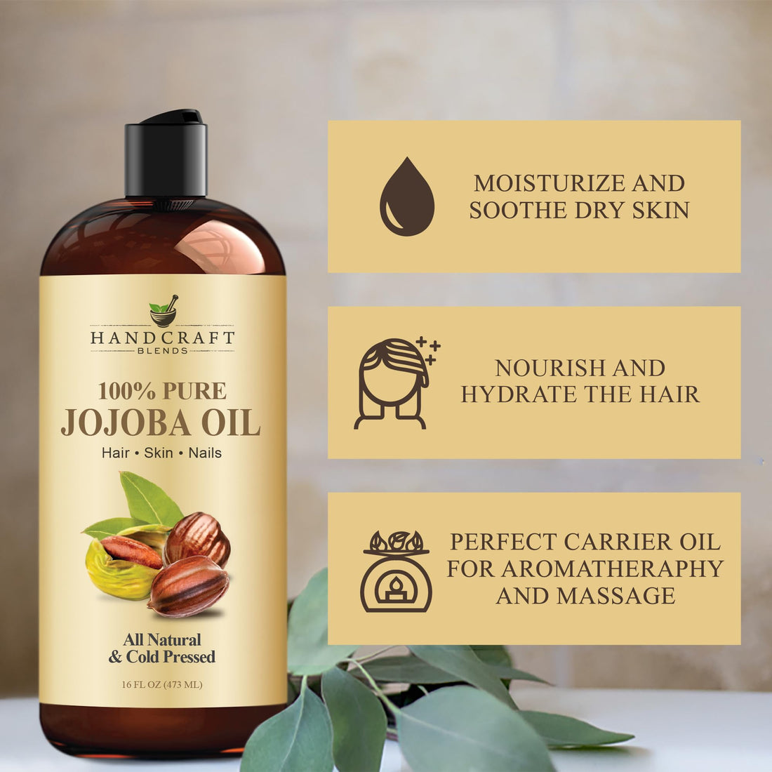 Handcraft Blends Castor Oil with Rosemary and Peppermint Oil 118 ml | 100% Pure and Natural | Premium Grade Carrier Oil | Hair, Eyelashes and Eyebrows | Hair and Body