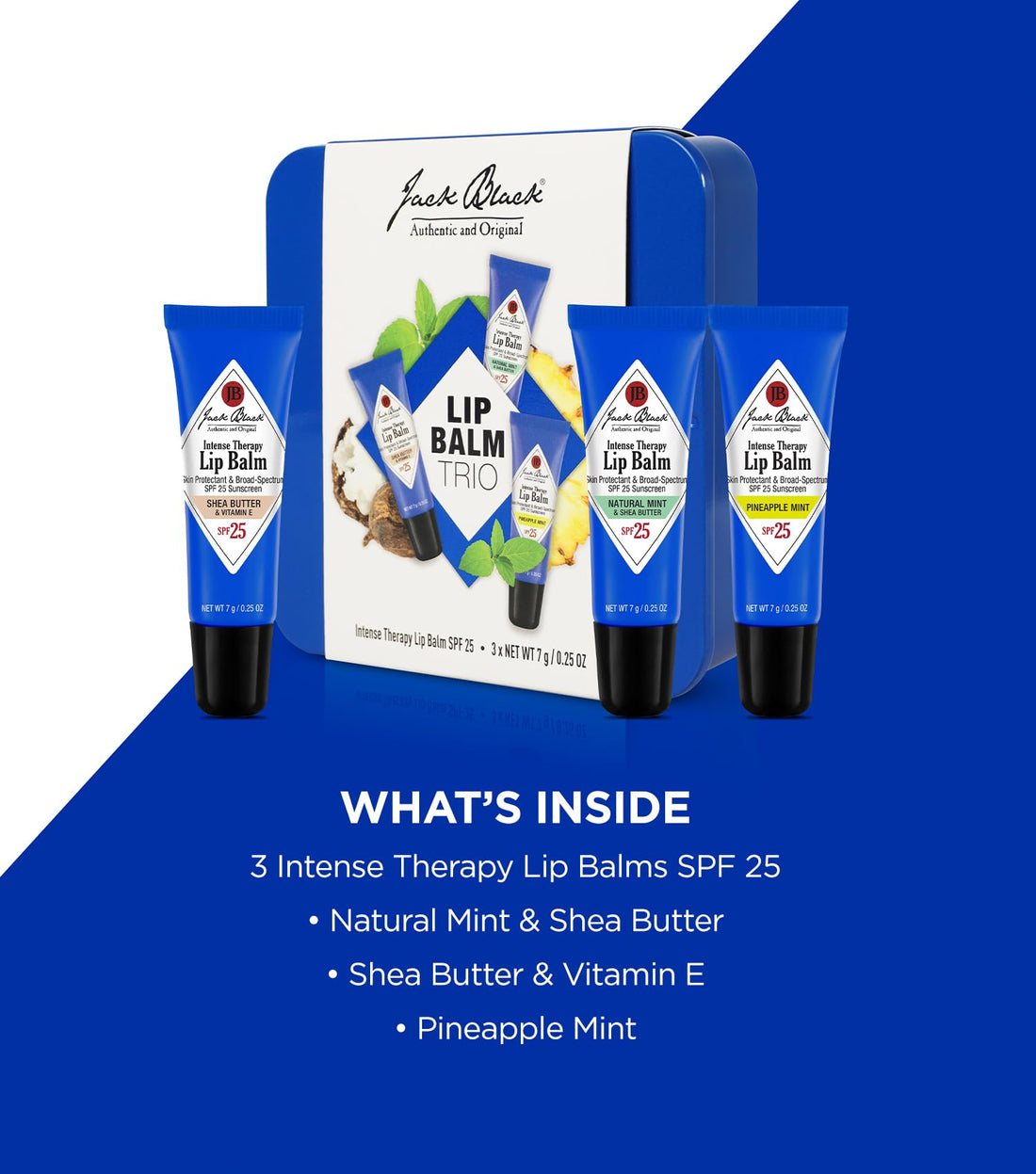 Jack Black Intense Therapy Lip Balm, 0.25-Oz. – SPF 25 Sun Protection, Lip Moisturizer, Hydrating Lip Balm with SPF, Lip Sunscreen Halalzen