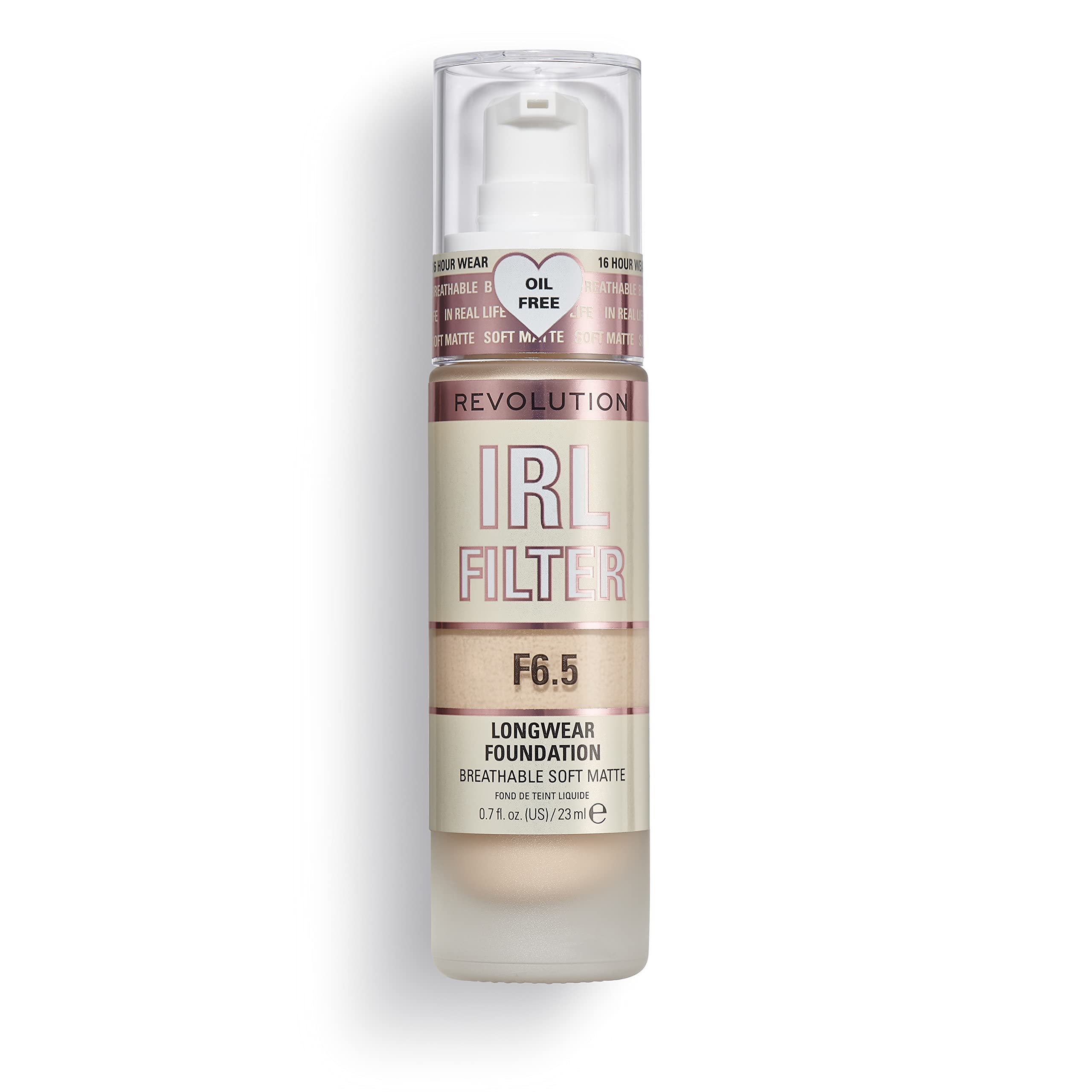 Makeup Revolution IRL Filter, Longwear Foundation, Medium to Full Coverage, Matte Finish, 16 Hour Wear, F5, Fair To Light Skin Tones, 23ml Halalzen