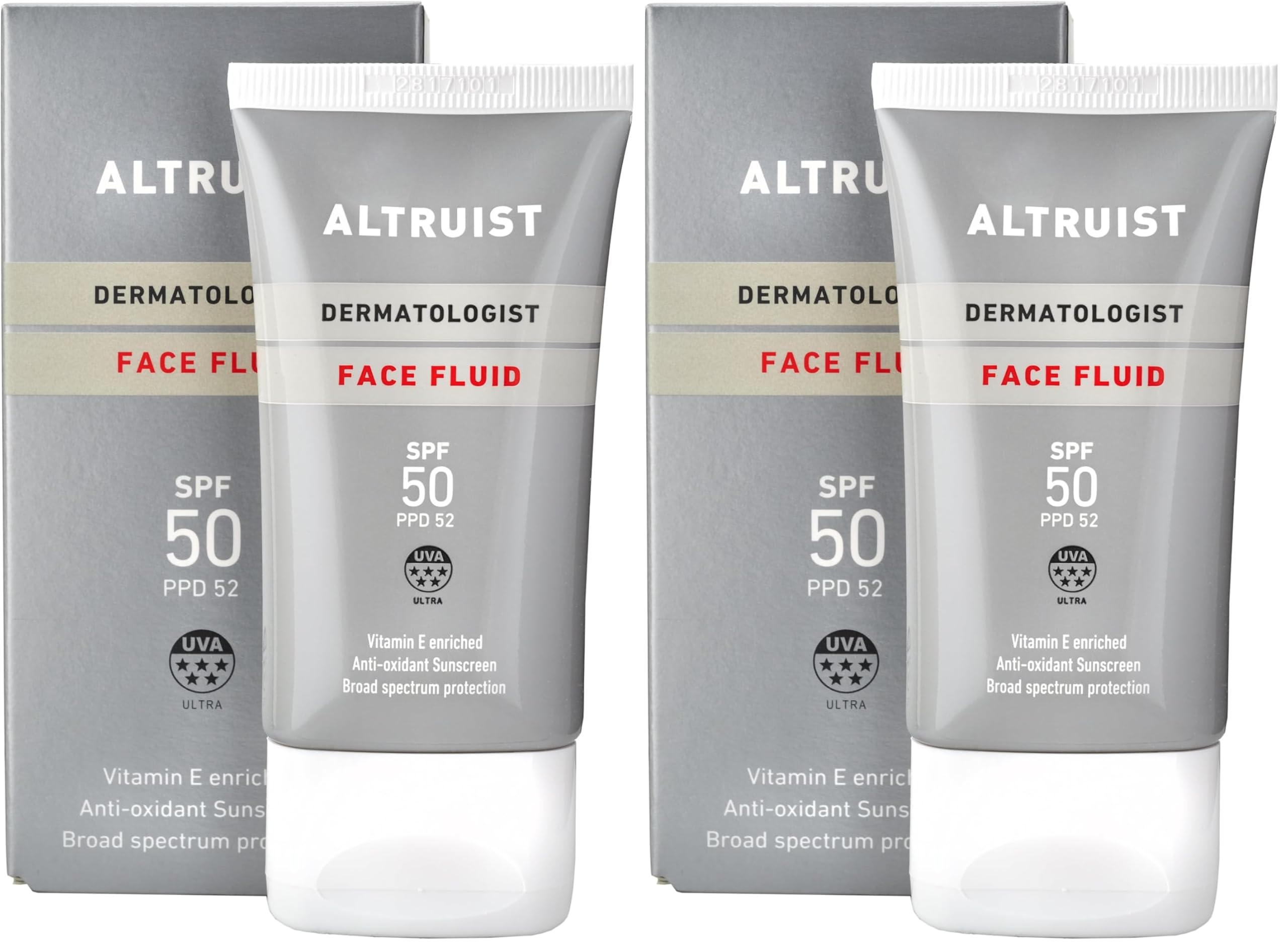 ALTRUIST. Dermatologist Sunscreen SPF 50 – Superior 5-star UVA protection by Dr Andrew Birnie, suitable for sensitive skin - 2 Count ( Pack of 1)