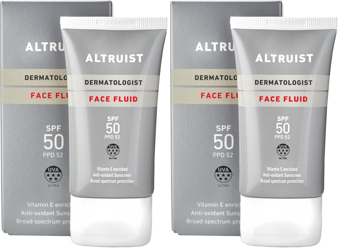 ALTRUIST. Dermatologist Sunscreen SPF 50 – Superior 5-star UVA protection by Dr Andrew Birnie, suitable for sensitive skin - 2 Count ( Pack of 1)