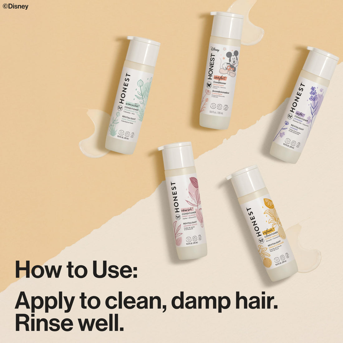 The Honest Company Baby Shampoo, Body Wash & Conditioner Duo, 2-in-1 Cleansing, Silicone-Free, Naturally Derived, Lavender Calm Scent, 20 fl oz Halalzen