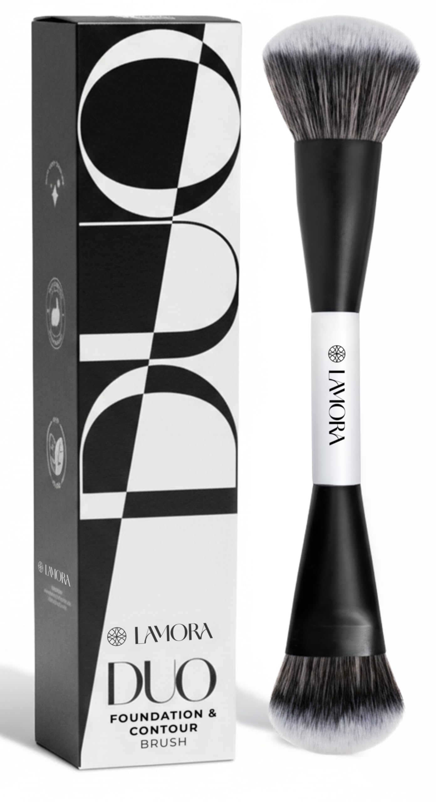 LAMORA Concealer Makeup Brush Under Eye - Angled Flat Top Kabuki Nose Contour Brush - Ideal for Concealing Blending Setting Buffing with Powder Liquid Cream Cosmetic - Small Makeup Foundation Brush Halalzen
