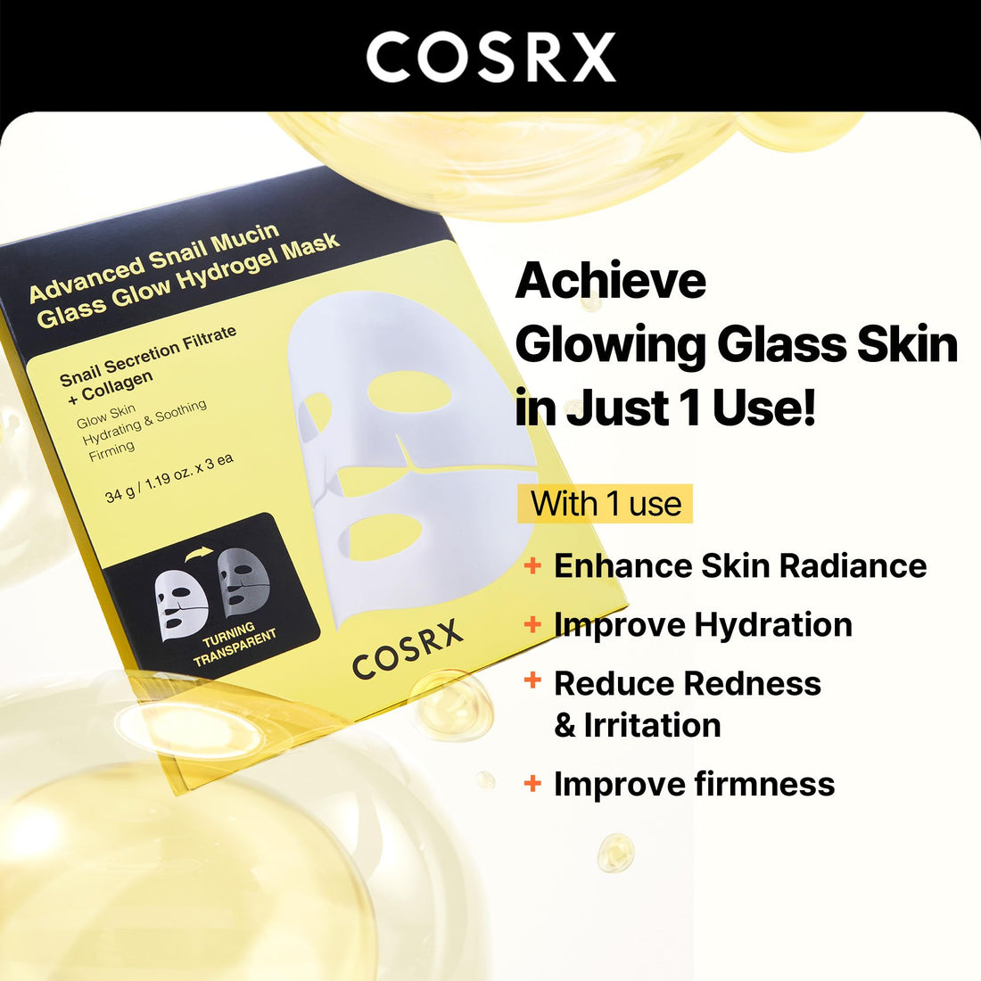 COSRX Advanced Snail 92 All in One Cream Korean Snail Mucin Face Cream & Gel Moisturiser for Dry Sensitive and Anti Aging Skin, Daily Soothing and Moisturising Cream, Korean Skincare 100g