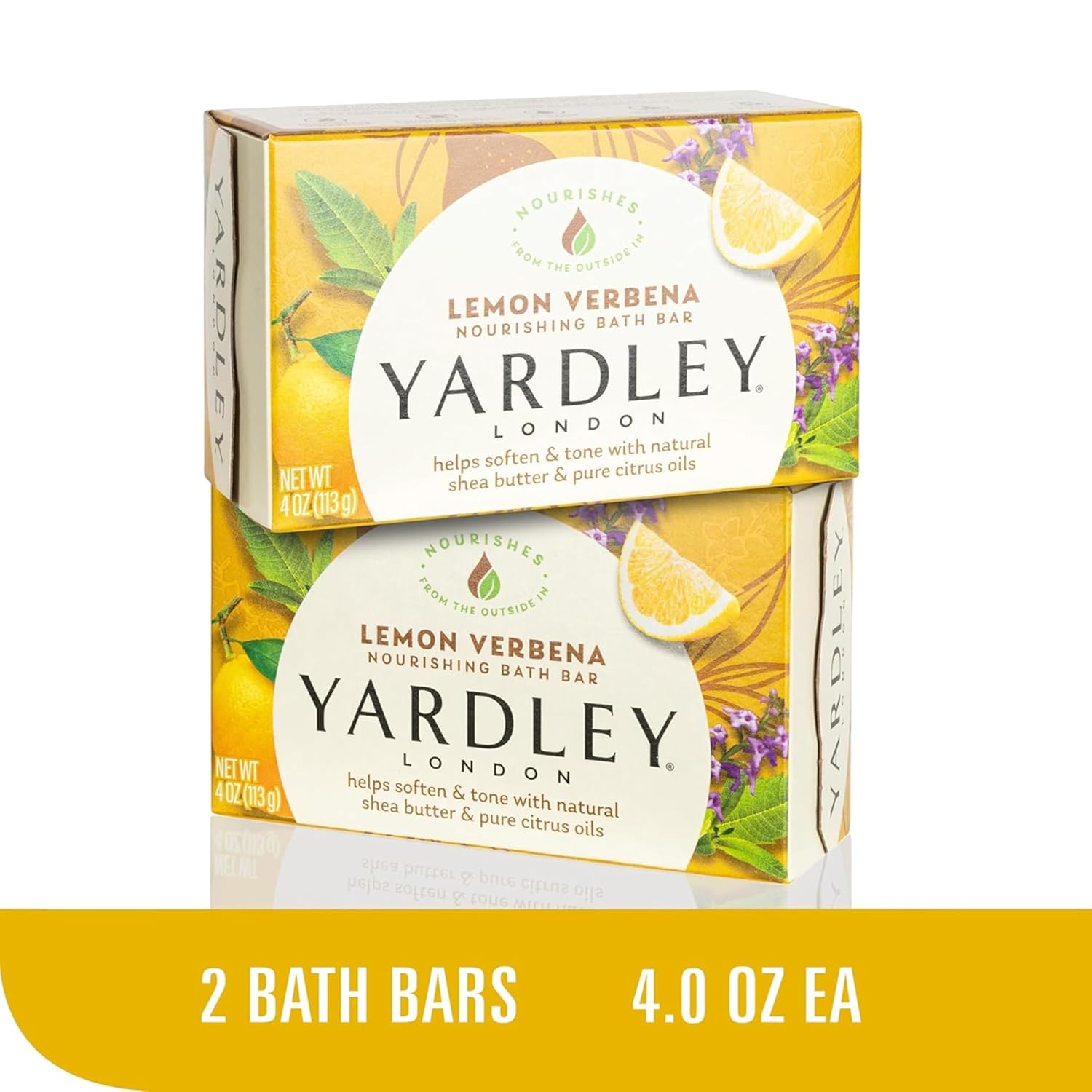 Yardley London Seifenbadriegel-Paket - 10 Riegel: English Lavender, Hafer und Mandel, Aloe und Avocado, Kakaobutter, Zitronenverbene 4,25 Unzen Riegel (10er-Pack, je zwei Stück)