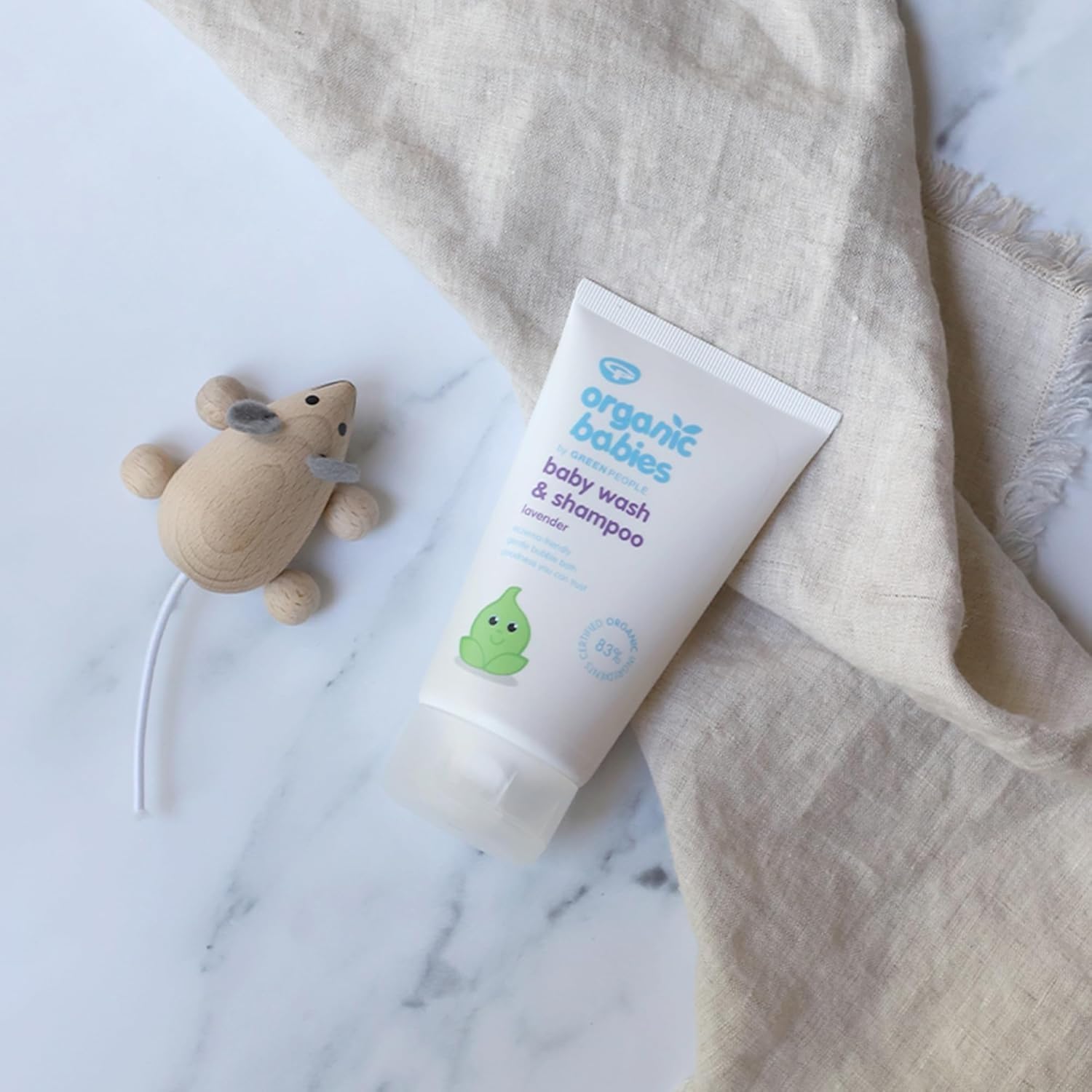 Green People Organic Babies Baby Wash & Shampoo - Fragrance Free - Vegan, Organic & Cruelty Free, 150ml