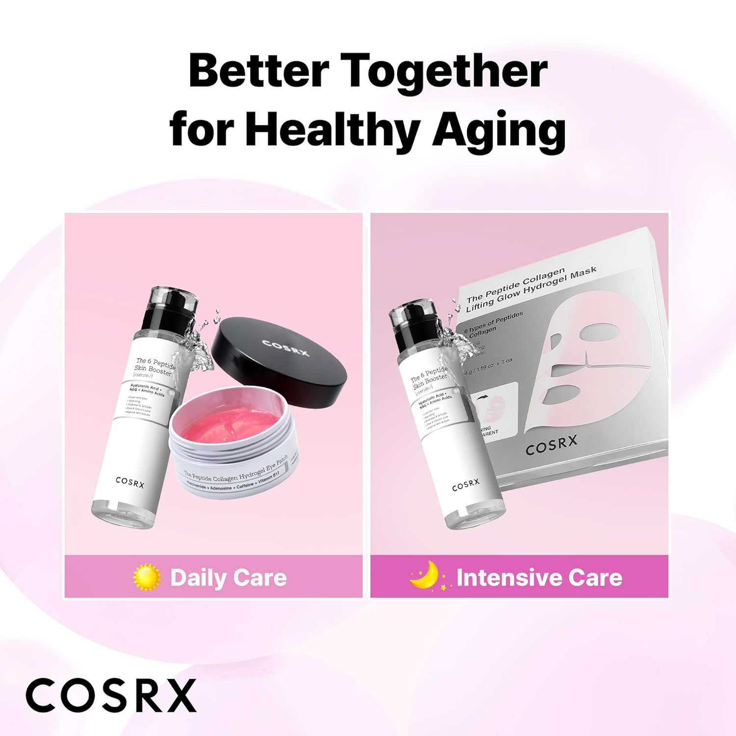 COSRX 6X Peptide Collagen Skin Booster Toner Serum for Dull & Uneven Skin, Preps Skin with Copper Peptides, GHK-Cu, Skin Renewal Boosting Facial Essence, Korean Skin Care, 5.07 oz, Mothers Day Gifts Halalzen