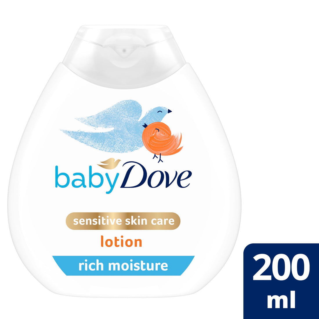 Baby Dove Rich Moisture Baby Lotion - Soothing & Nourishing for Newborns & Infants, Gentle Moisturiser for Dry, Sensitive Skin, Daily Skincare with Delicate Scent, All-Day Hydration - 200ml, Pack of 3 Halalzen