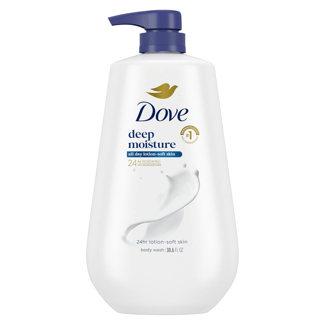 Dove Body Wash Deep Moisture for 24hr Lotion-Soft Skin Moisture Moisturizing Skin Cleanser with No Sulfates No Parabens 30.6 oz Halalzen