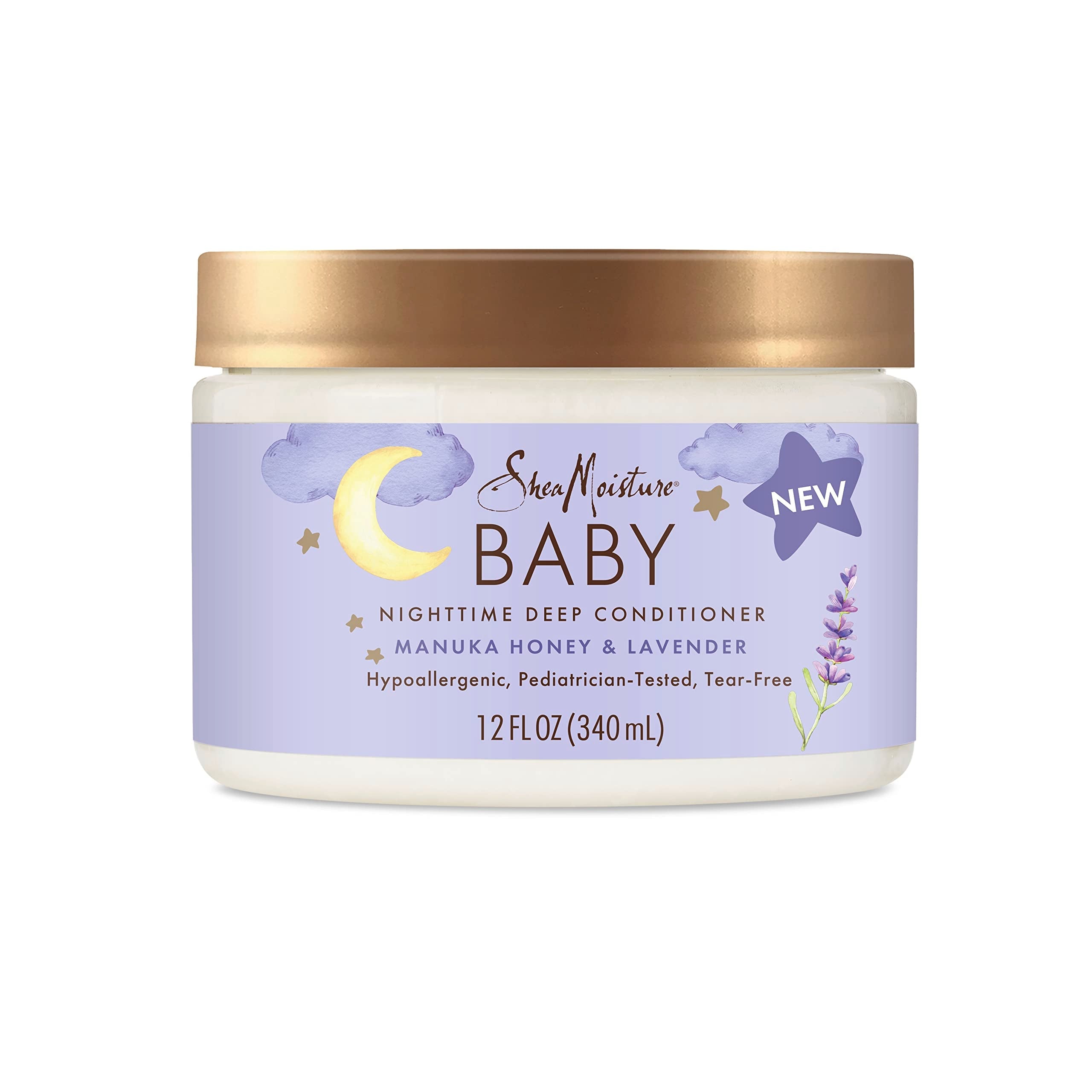 SheaMoisture Baby Deep Conditioner Manuka Honey & Lavender for Delicate Hair and Skin Nighttime Skin and Hair Care Regimen 12 oz Halalzen