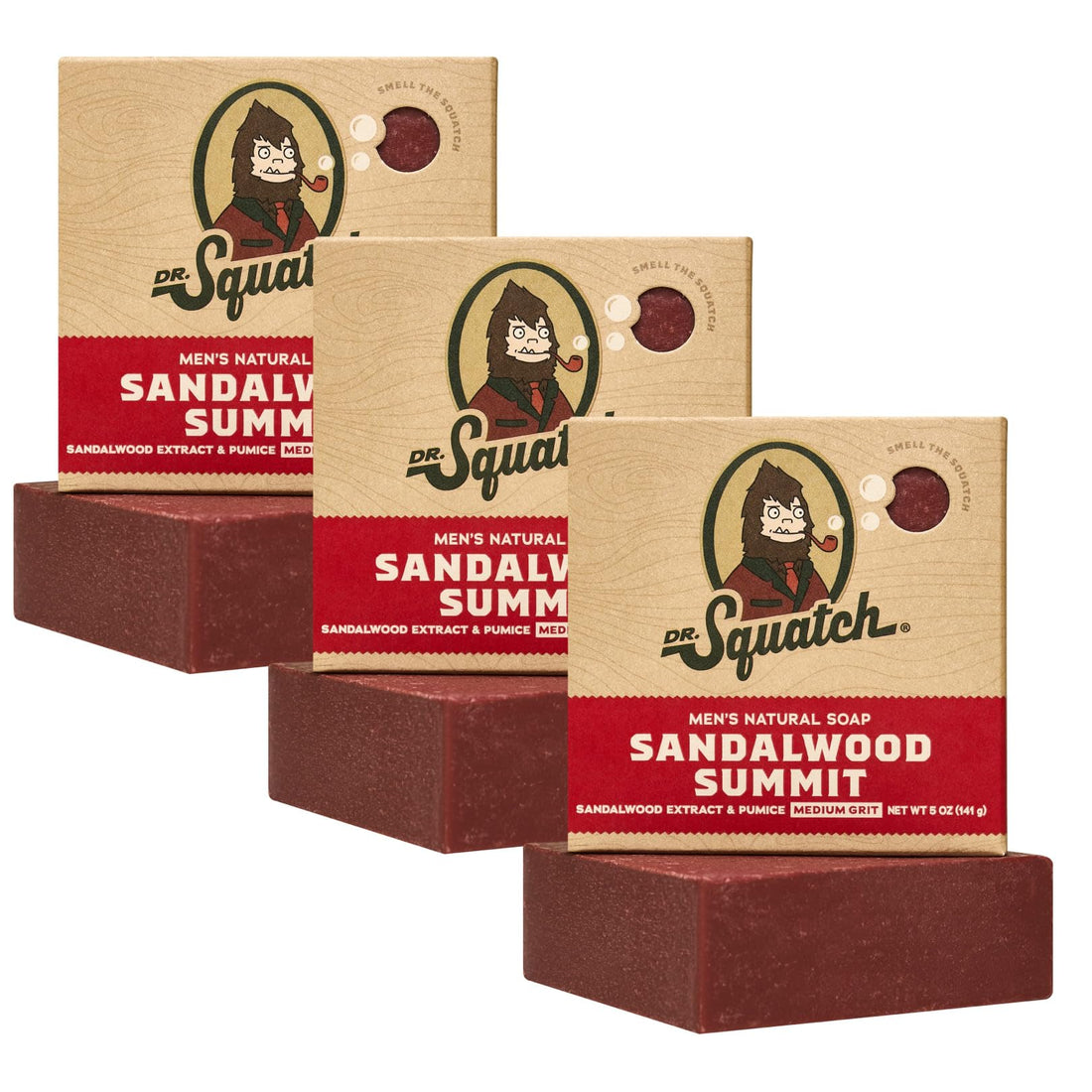 Dr. Squatch Natural Men’s Bar Soap - Cold Process Body Soap Bar with Natural Oils - Gifts for Men - Coconut Castaway (5 oz, 3-Pack)