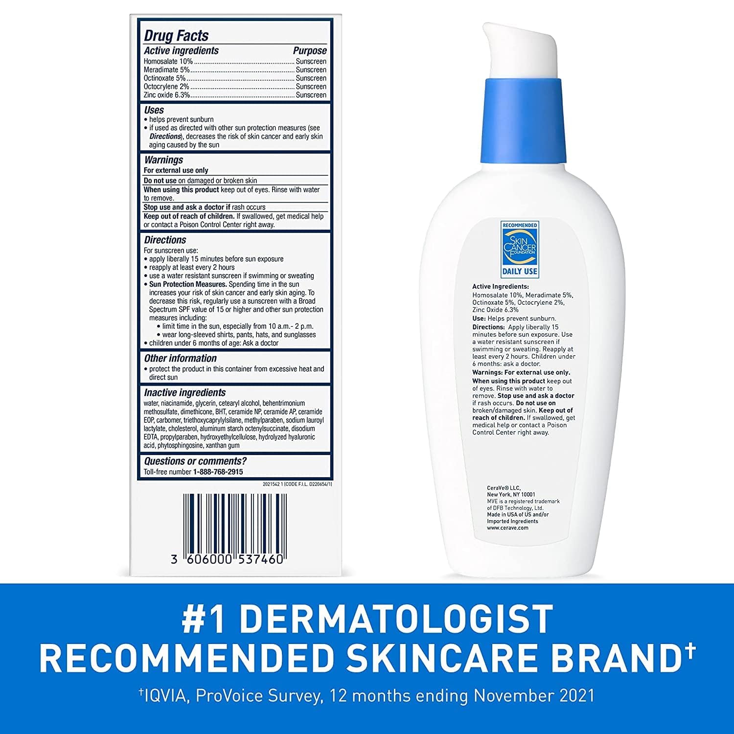 CeraVe AM Facial Moisturizing Lotion with SPF 30, Oil-Free Face Moisturizer with SPF, Formulated with Hyaluronic Acid, Niacinamide & Ceramides, Non-Comedogenic, Broad Spectrum Sunscreen, 3 Ounce Halalzen