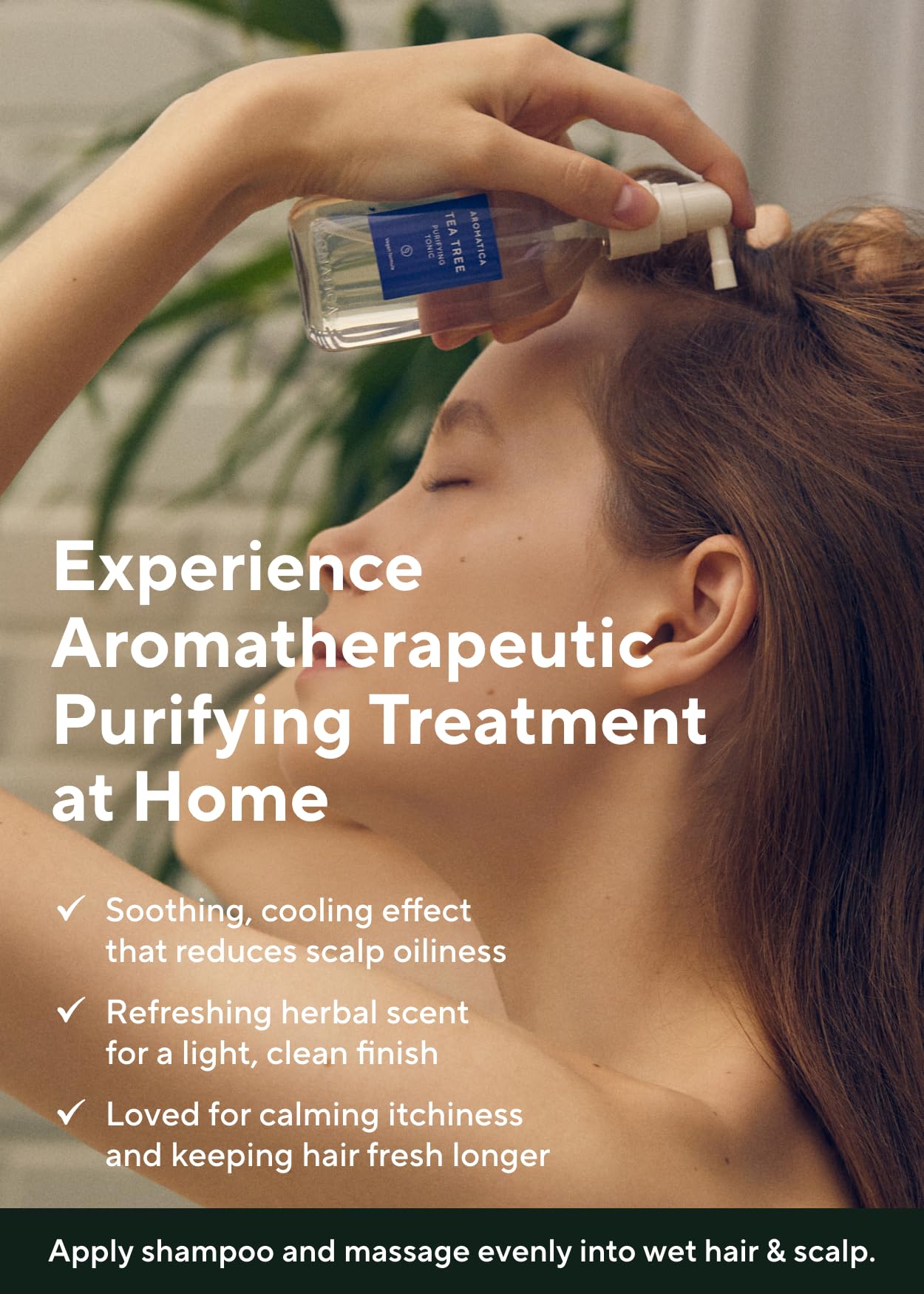 AROMATICA Root Enhancer Rosemary water spray for hair growth – Flaky & Itchy & Dry Scalp Treatment – Hair Oil for Scalp Exfoliator & Detox – Free from Sulfate, Silicone, and Paraben (100ml)