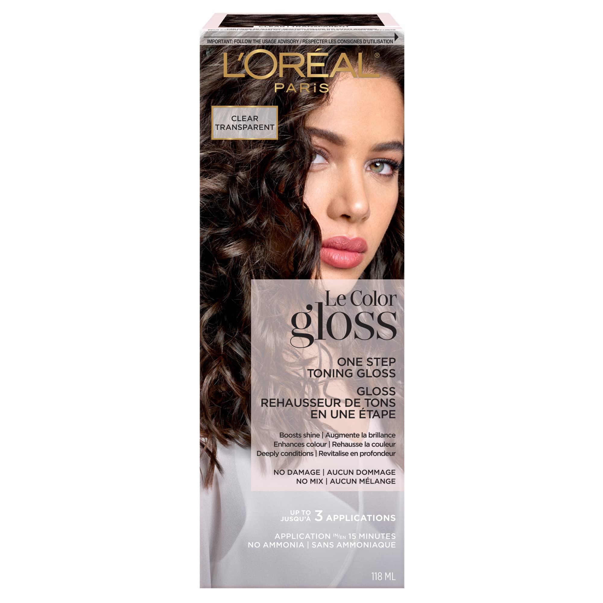 L’Oreal Paris Le Color Gloss One Step In-Shower Toning Hair Gloss for Bleached Hair, Neutralizes Brass, Conditions & Boosts Shine, Platinum Pearl, 4 Ounce