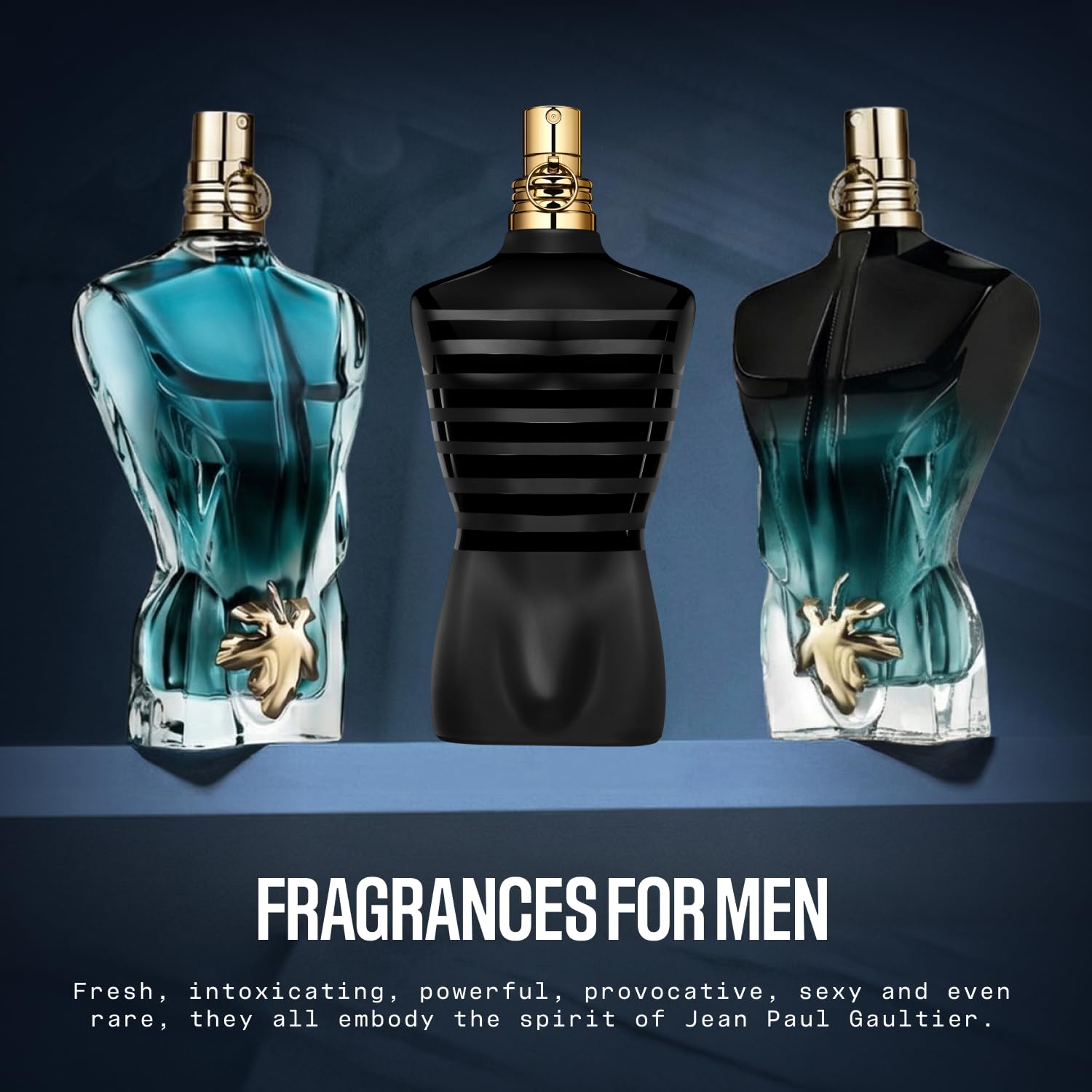 Jean Paul Gaultier Le Male Le Parfum - Eau de Parfum Intense Boisé Ambré pour Homme - Cardamome, Lavande & Iris, Vanille - Vaporisateur Parfum Homme, 125 ml