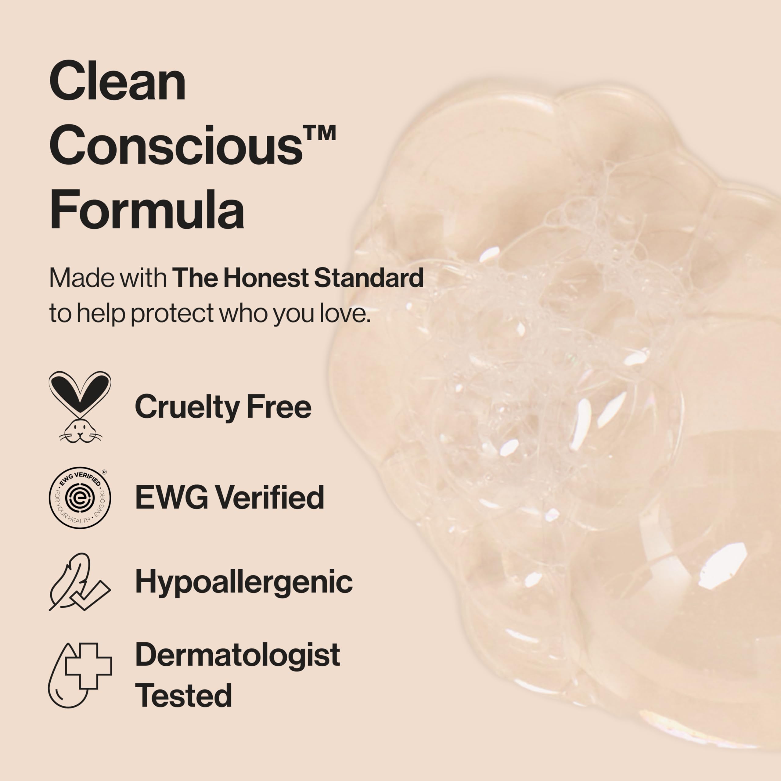 The Honest Company Foaming Bubble Bath & Baby Wash, Tear-Free, Hypoallergenic, Natural Formula, Lavender Calm Scent, 12 fl oz Halalzen