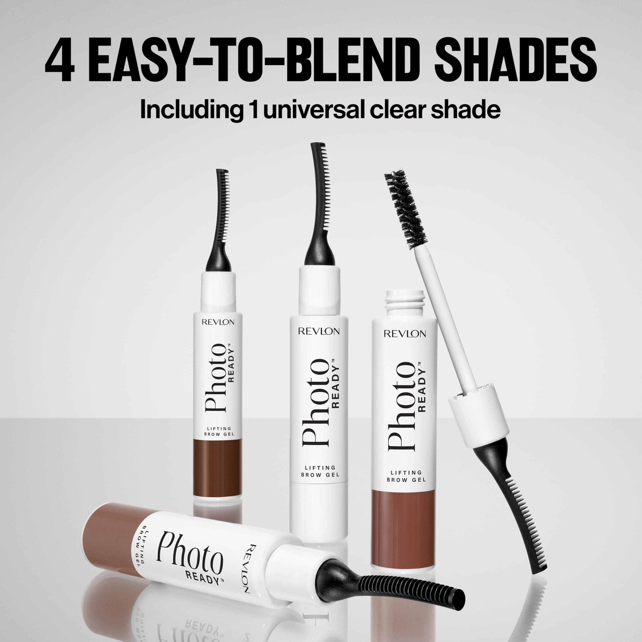 Revlon PhotoReady Lifting Brow Gel, Tinted Eyebrow Lamination with Spoolie Brush, Conditions, Shapes & Defines, 801 Clear, 0.23 fl oz